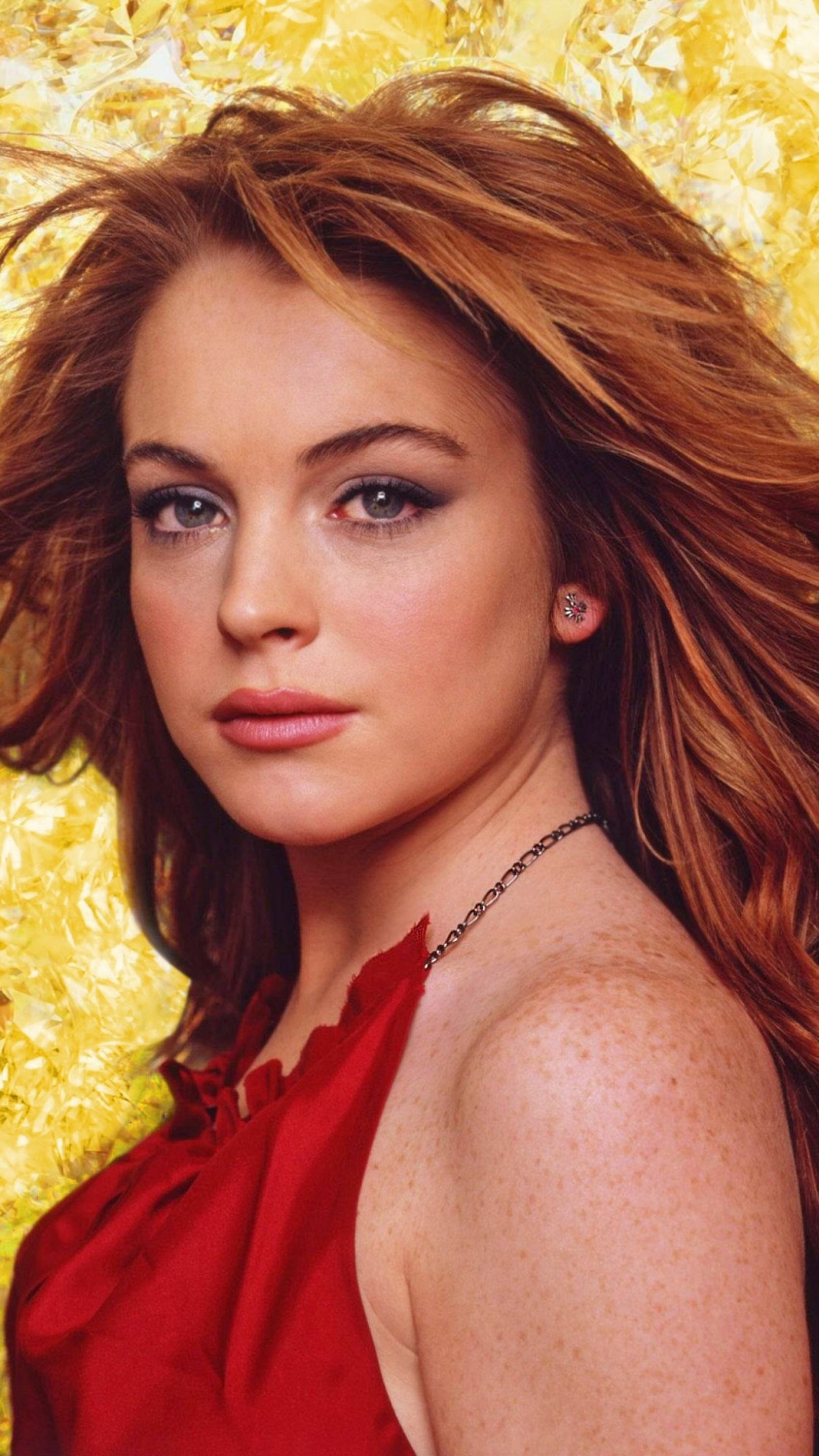 Download mobile wallpaper Lindsay Lohan, Hair, Diamond, Celebrity for free.