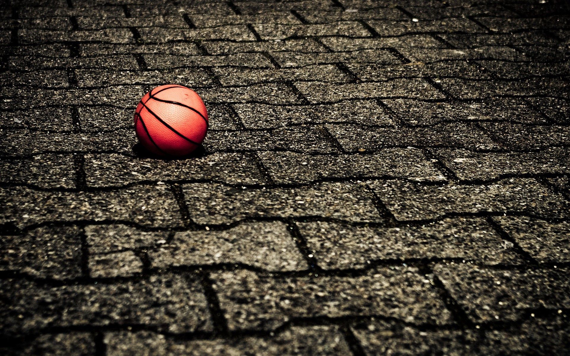 Download mobile wallpaper Ball, Road, Surface, Stone, Minimalism for free.