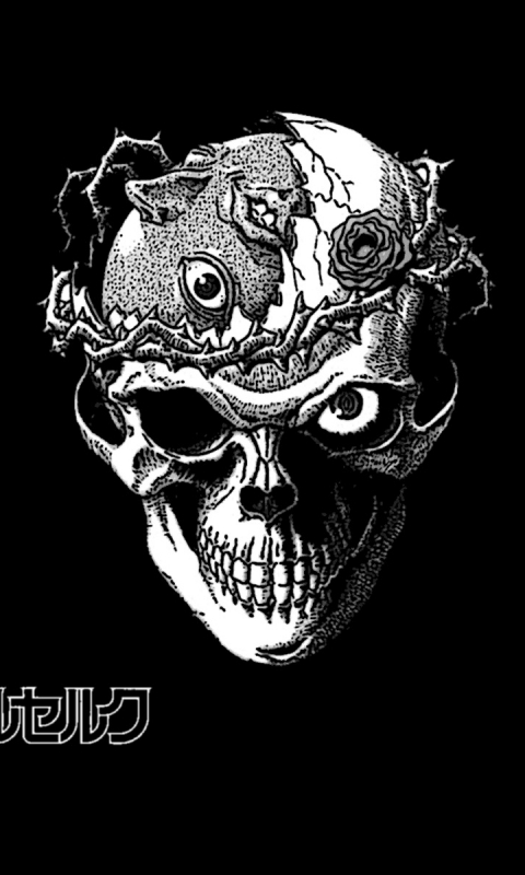 Download mobile wallpaper Dark, Skull for free.