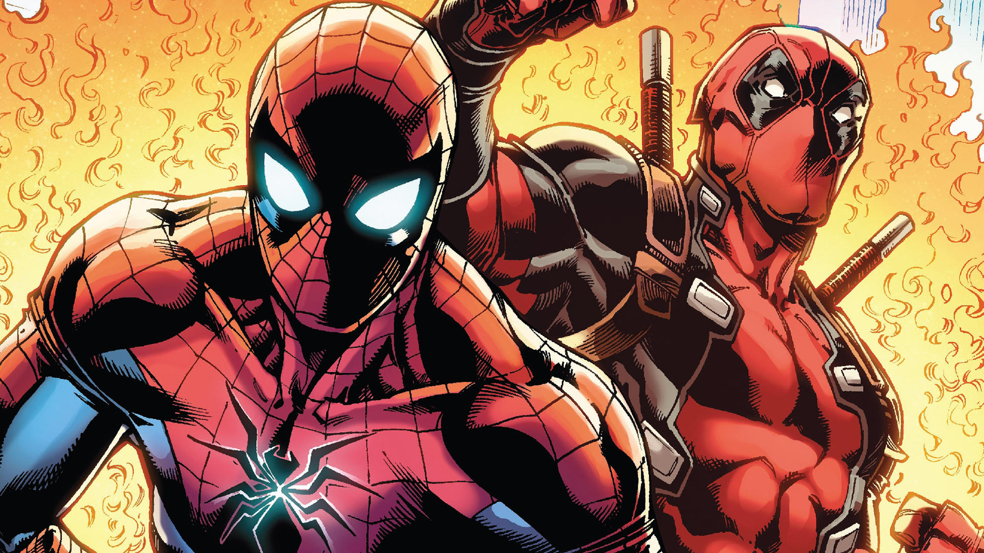 Die besten Spiderman Gegen Deadpool-Hintergründe für den Telefonbildschirm