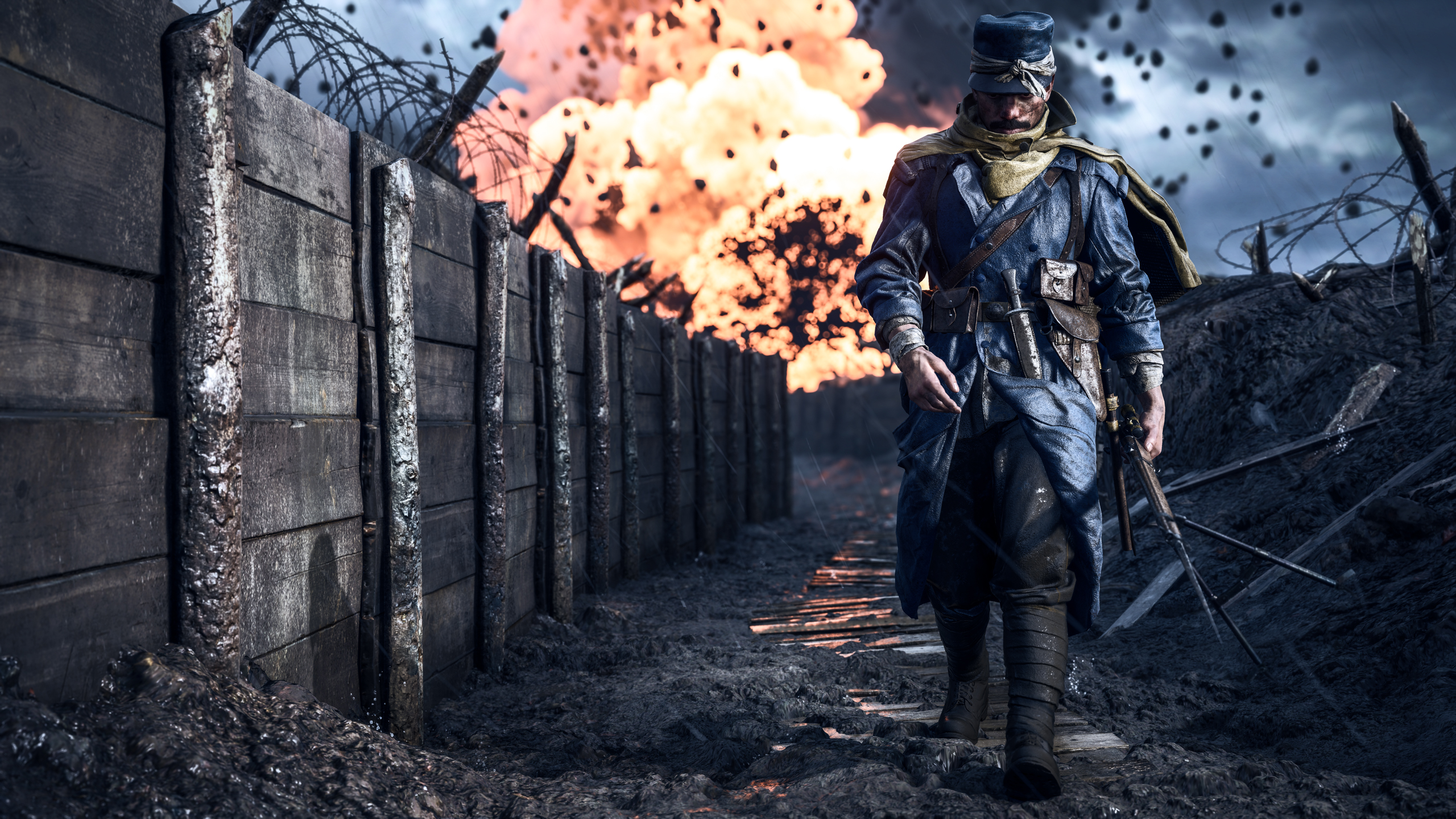 Baixar papel de parede para celular de Campo De Batalha, Explosão, Soldado, Videogame, Battlefield 1 gratuito.