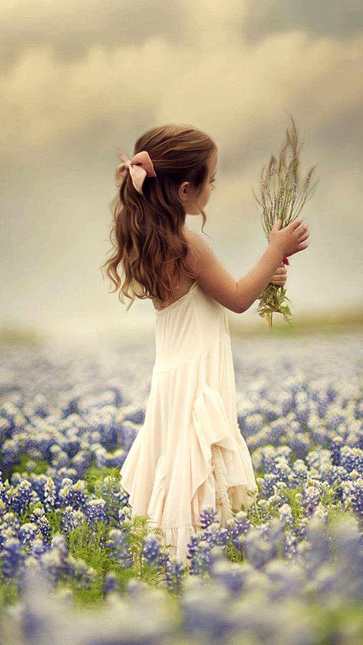 Download mobile wallpaper Flower, Field, Spring, Child, Photography for free.