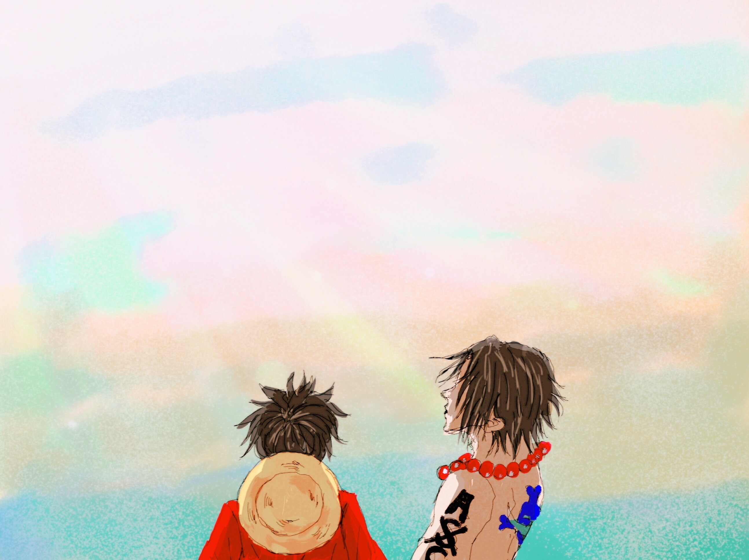 Download mobile wallpaper Anime, Portgas D Ace, One Piece, Monkey D Luffy for free.