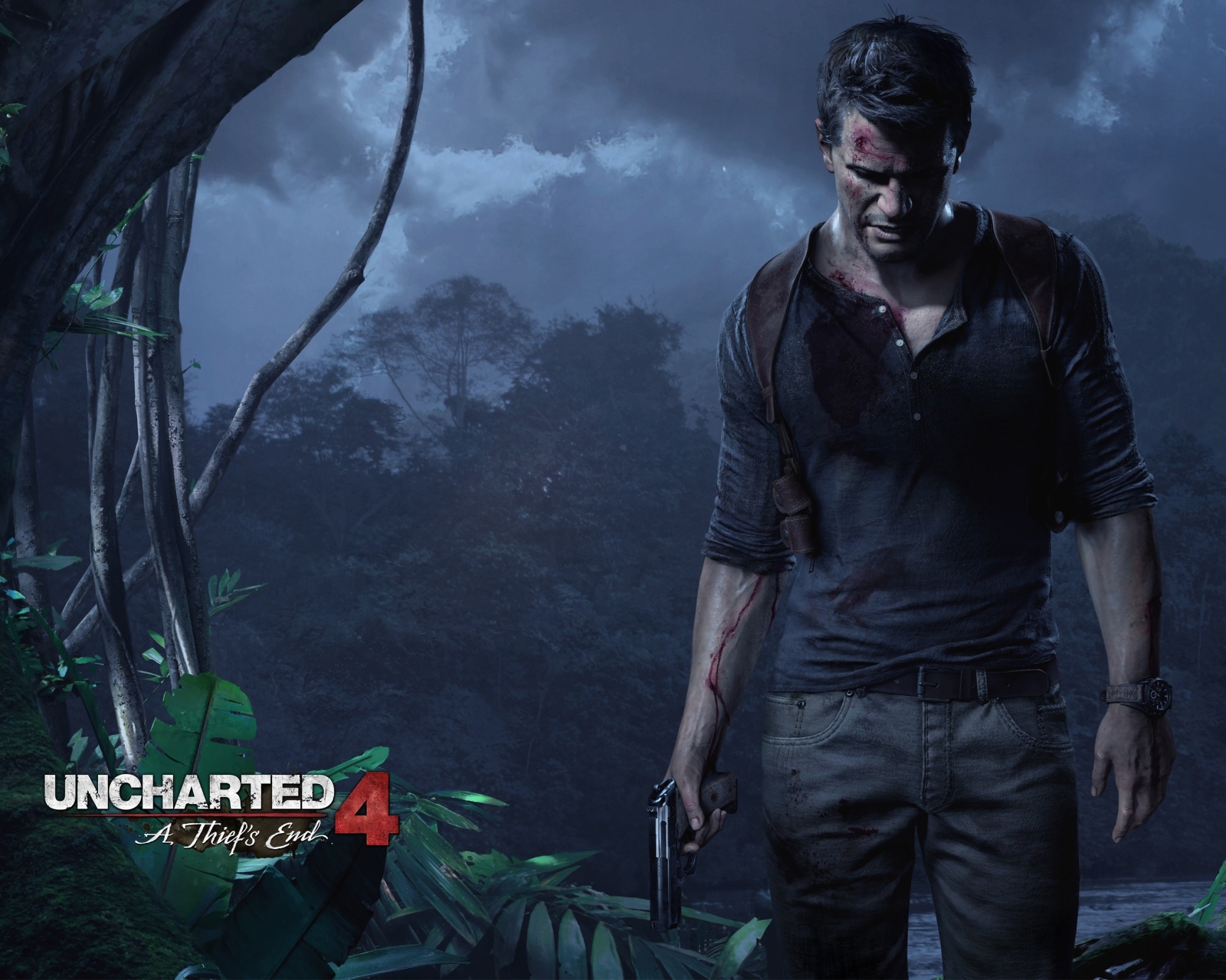 Download mobile wallpaper Uncharted, Video Game, Gun, Nathan Drake, Uncharted 4: A Thief's End for free.