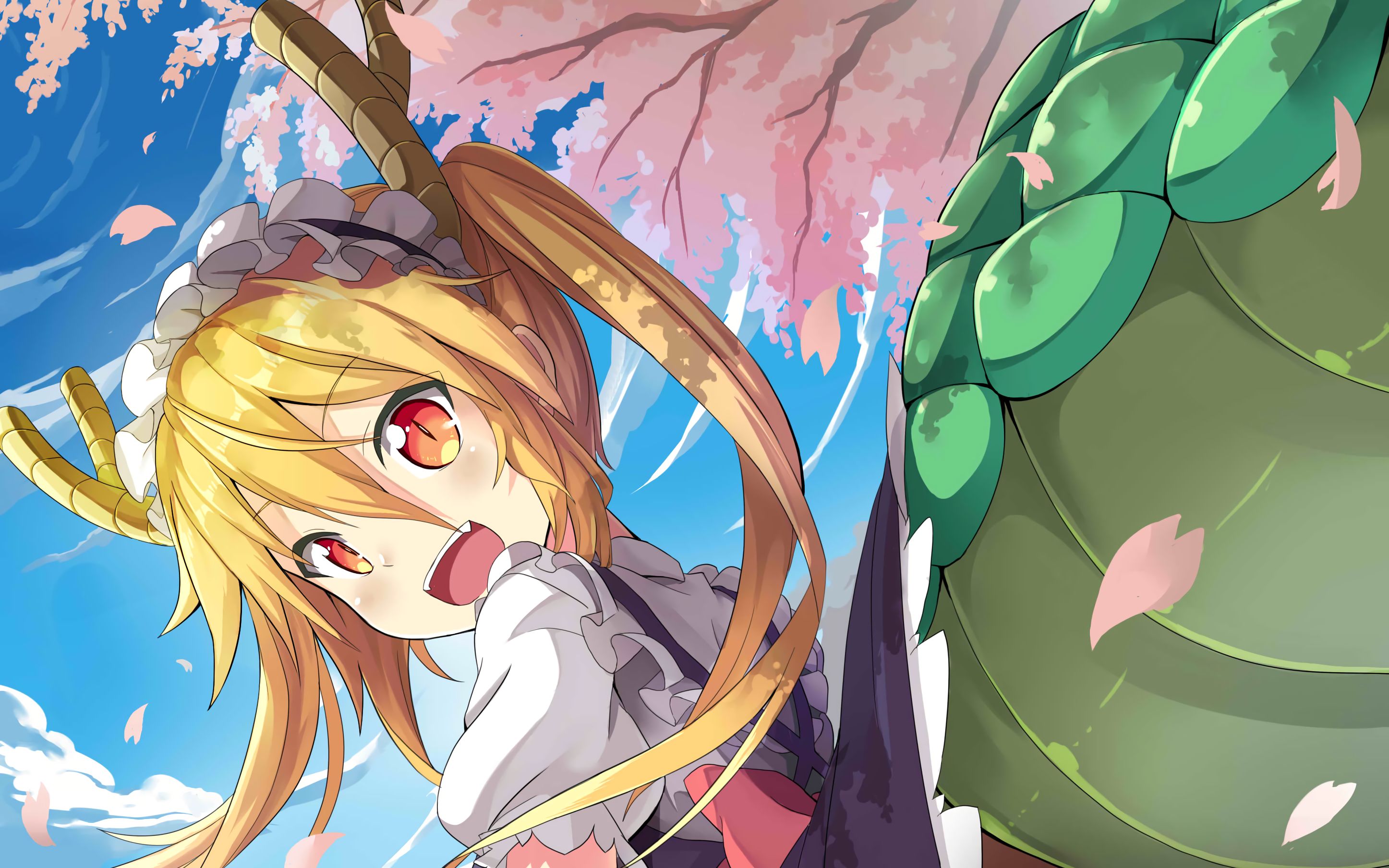 831816 descargar fondo de pantalla kobayashi san chi no maid dragon, animado, tohru (la doncella dragón de la señorita kobayashi): protectores de pantalla e imágenes gratis