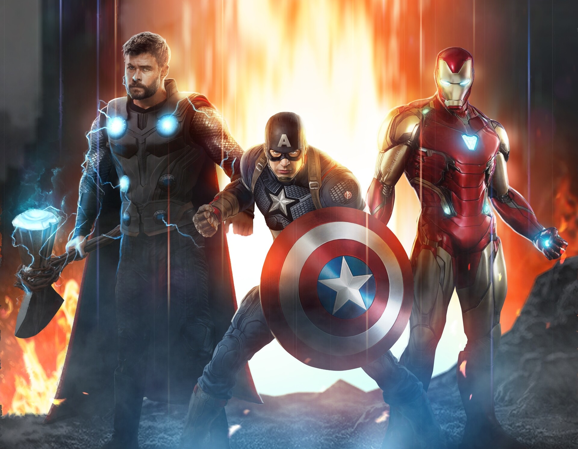Baixar papel de parede para celular de Homem De Ferro, Capitão América, Os Vingadores, Filme, Thor, Vingadores: Ultimato gratuito.