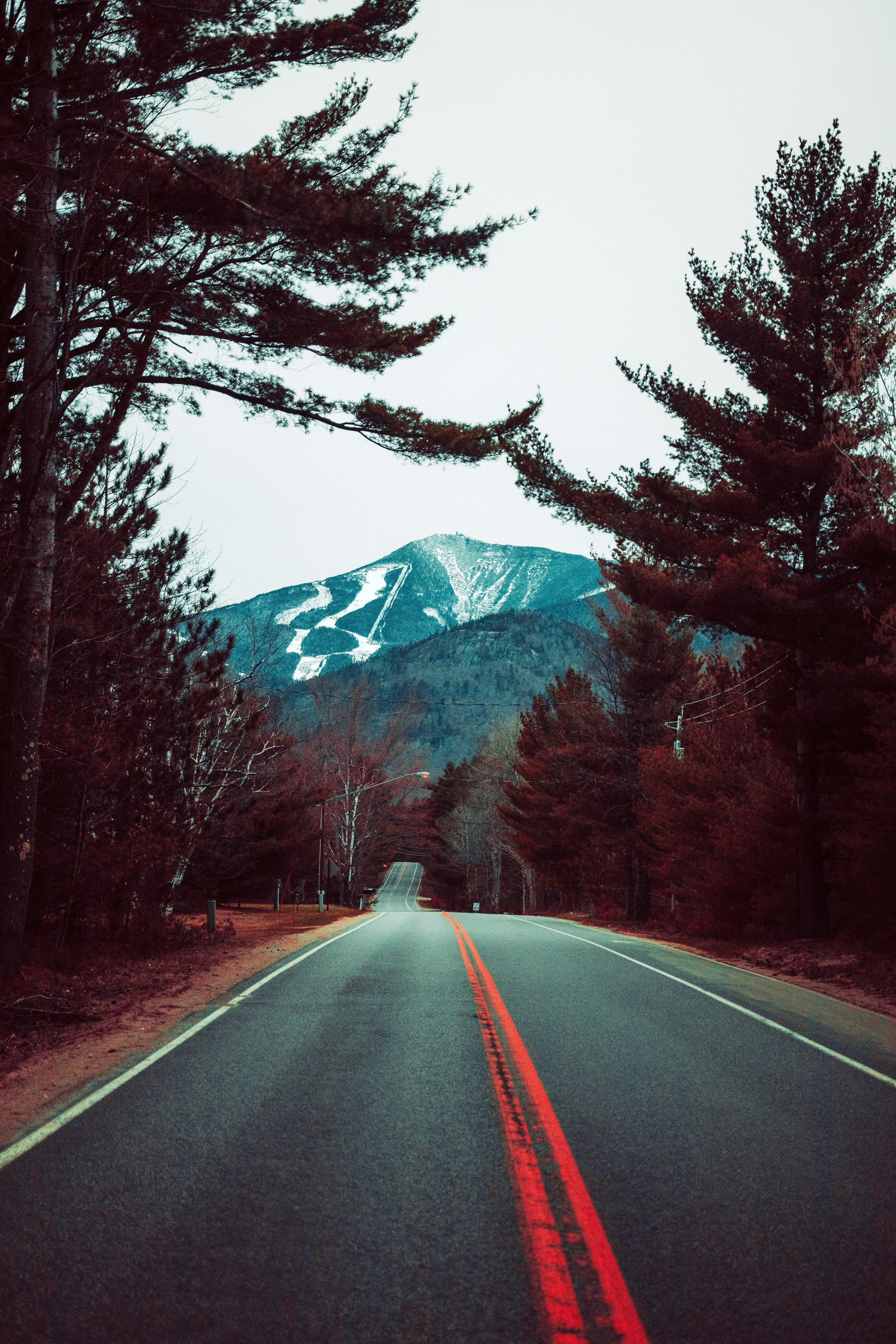 Free download wallpaper Mountains, Road, Trees, Nature, Landscape on your PC desktop