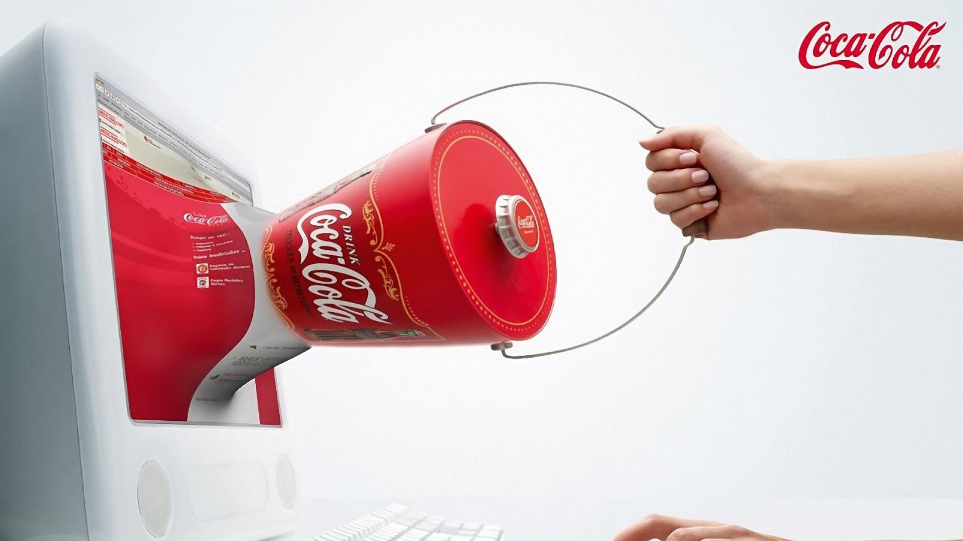 Скачать обои бесплатно Кока Кола, Продукты картинка на рабочий стол ПК