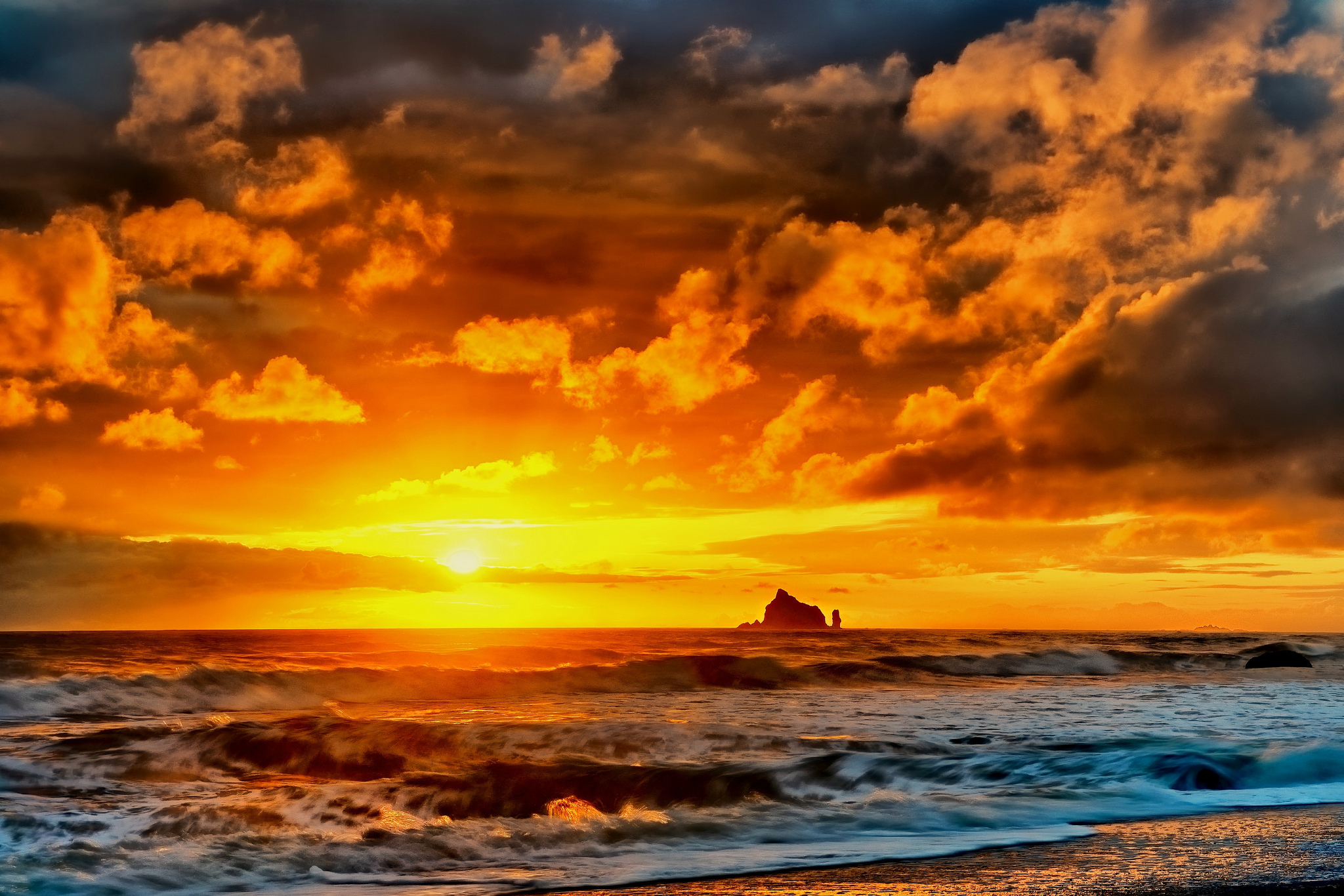 Laden Sie das Strand, Welle, Meer, Sonnenuntergang, Erde/natur-Bild kostenlos auf Ihren PC-Desktop herunter