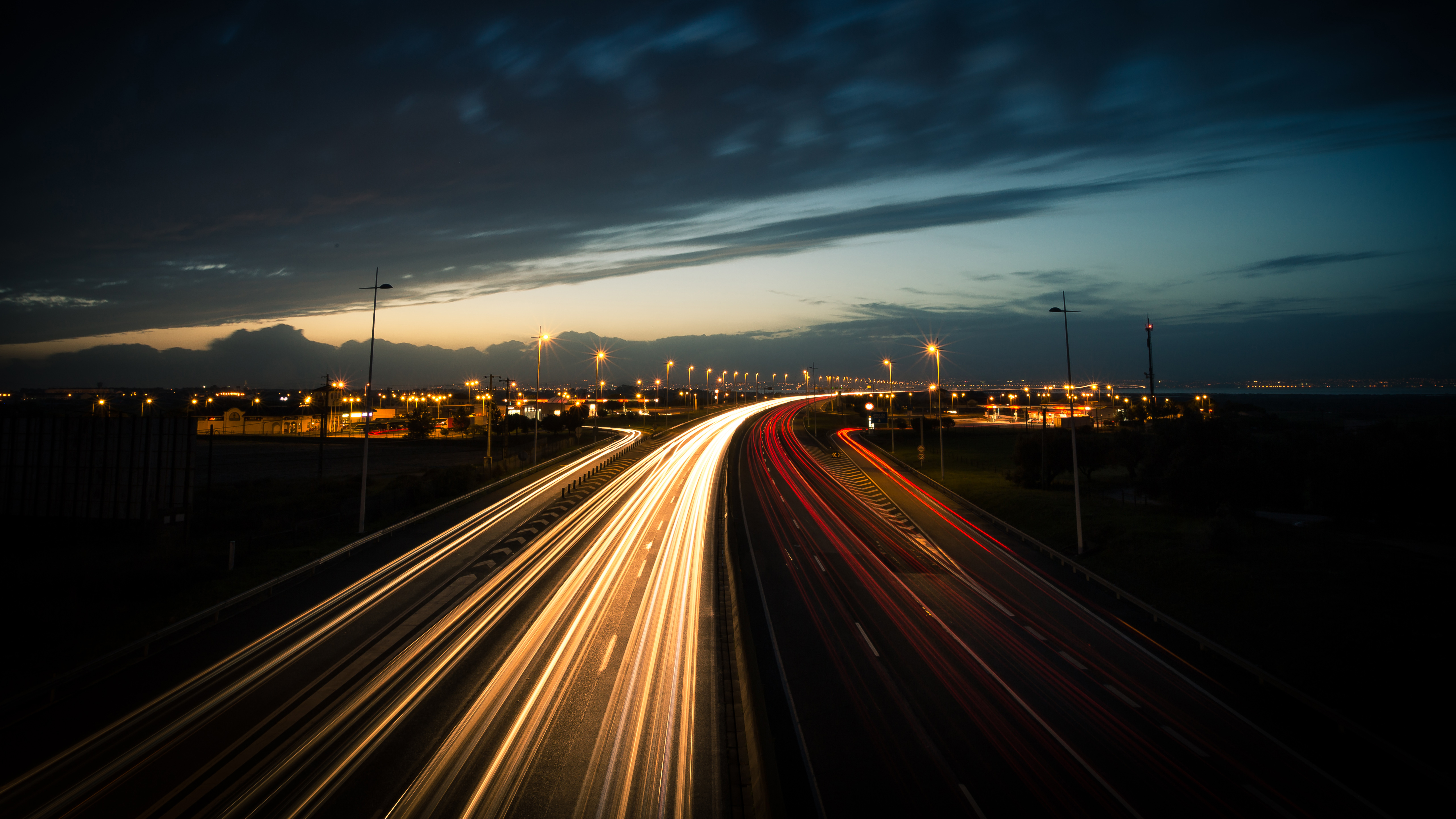 Free download wallpaper Photography, Highway, Time Lapse on your PC desktop