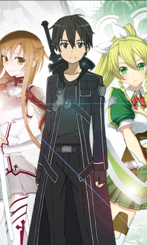 Téléchargez des papiers peints mobile Sword Art Online, Animé, Asuna Yuki, Kirito (Art De L'épée En Ligne), Suguha Kirigaya gratuitement.