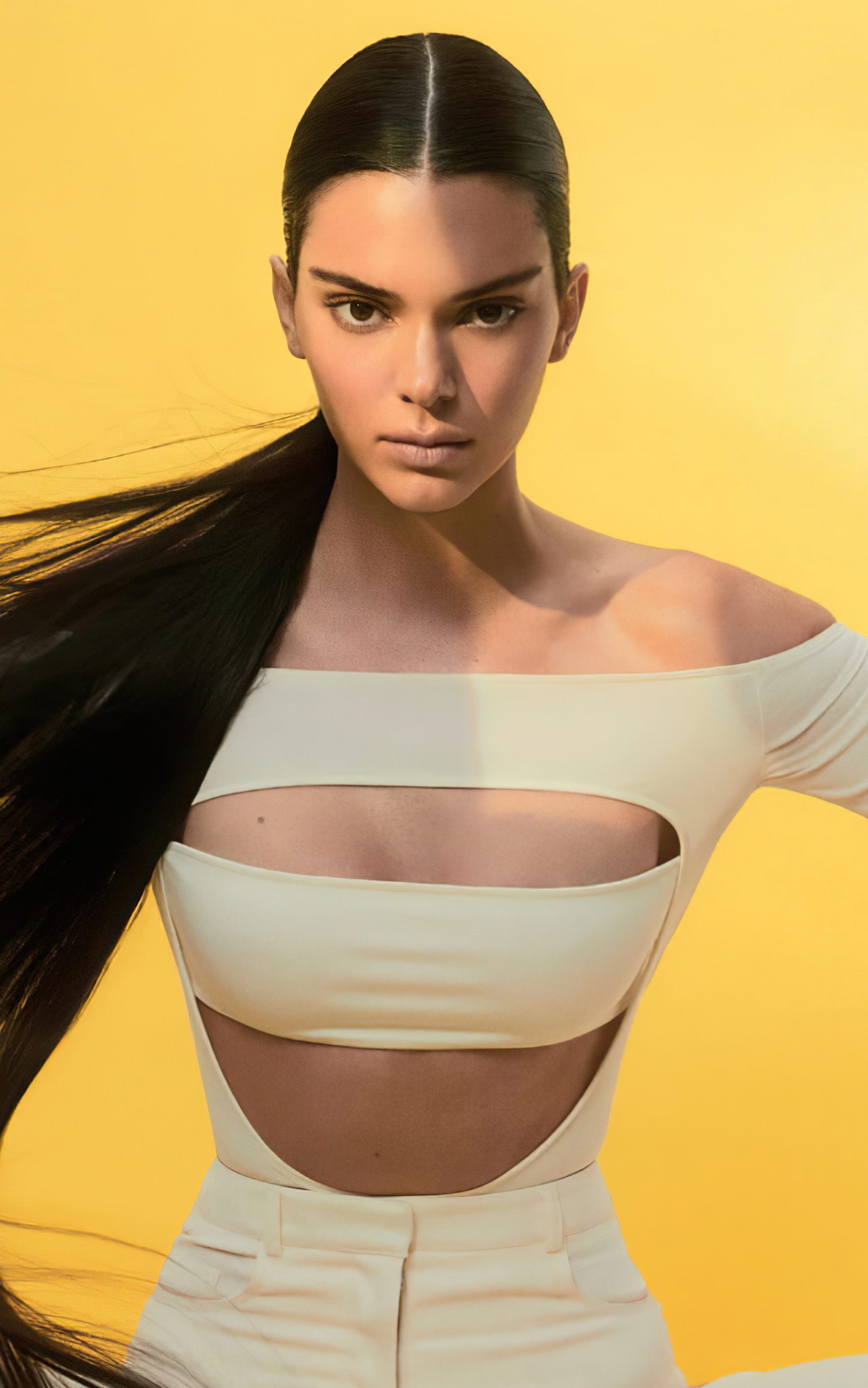 Download mobile wallpaper Brunette, Model, American, Celebrity, Long Hair, Kendall Jenner for free.