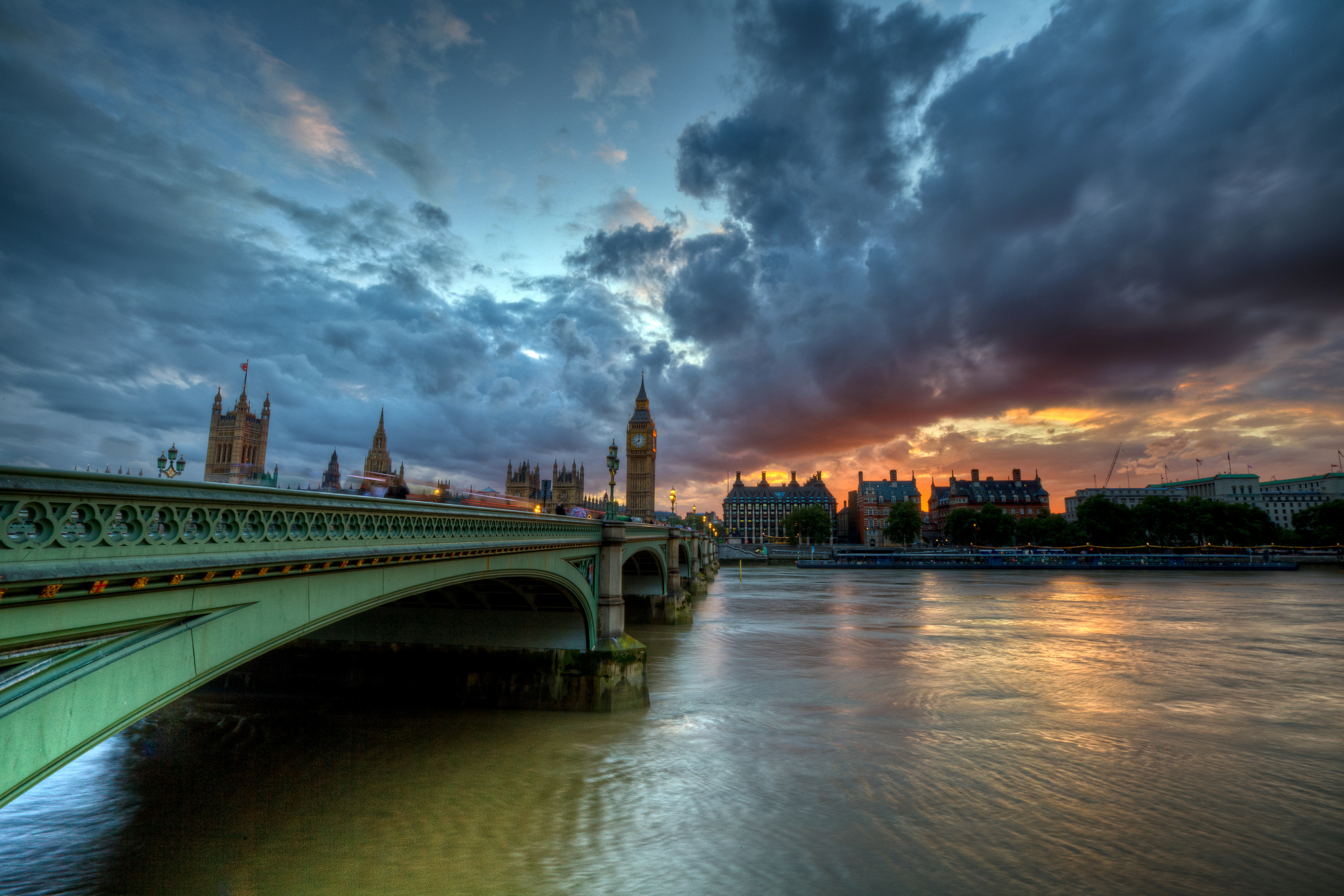 london, united kingdom, man made, big ben, bridge, city, sunset, thames, cities