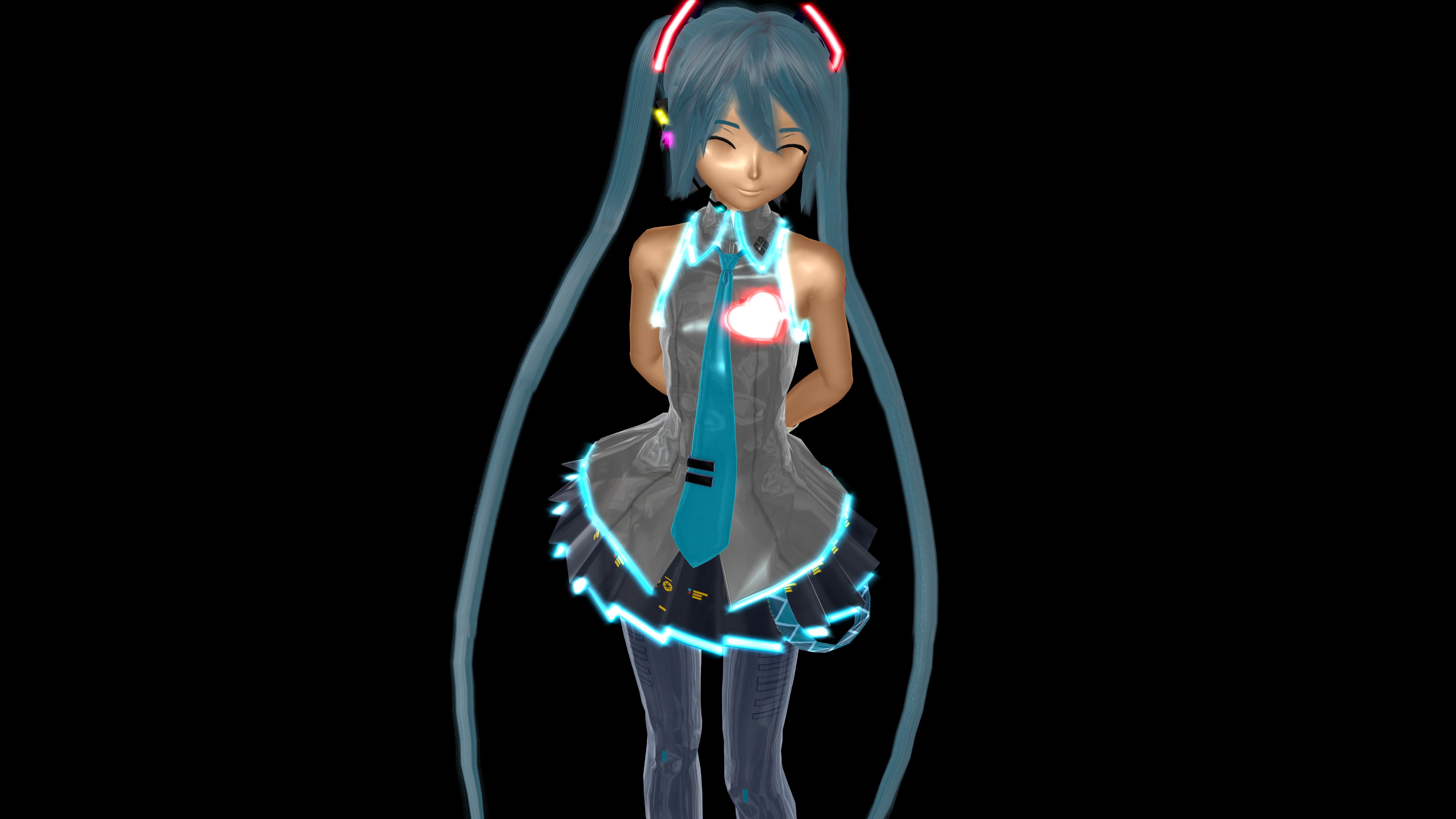 Téléchargez des papiers peints mobile Amour, Vocaloïde, Animé, Cheveux Bleus, Hatsune Miku gratuitement.