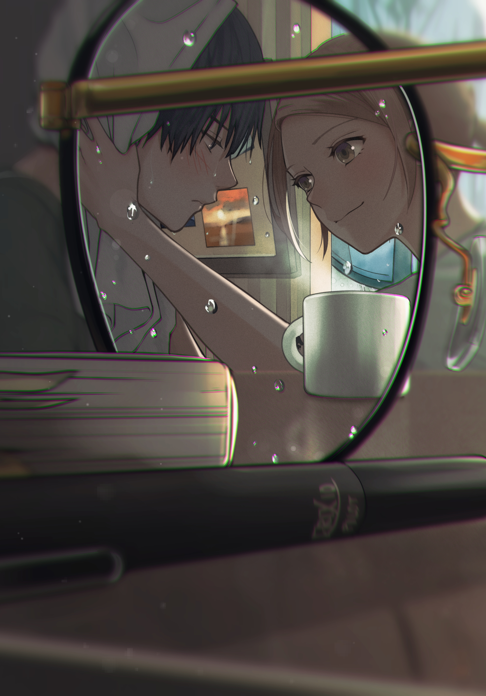 Download mobile wallpaper Anime, Couple, Glasses for free.