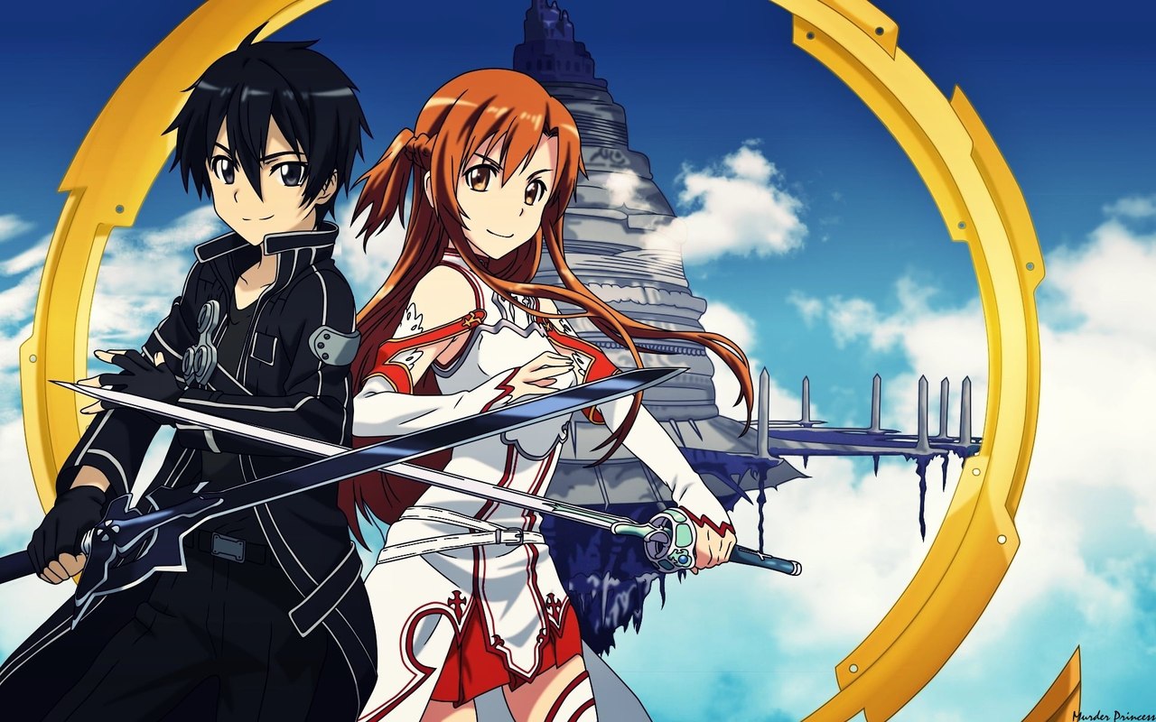 Descarga gratis la imagen Sword Art Online, Animado, Asuna Yuuki, Kirito (Arte De Espada En Línea) en el escritorio de tu PC