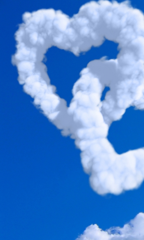 Download mobile wallpaper Nature, Sky, Love, Heart, Artistic, Cloud for free.