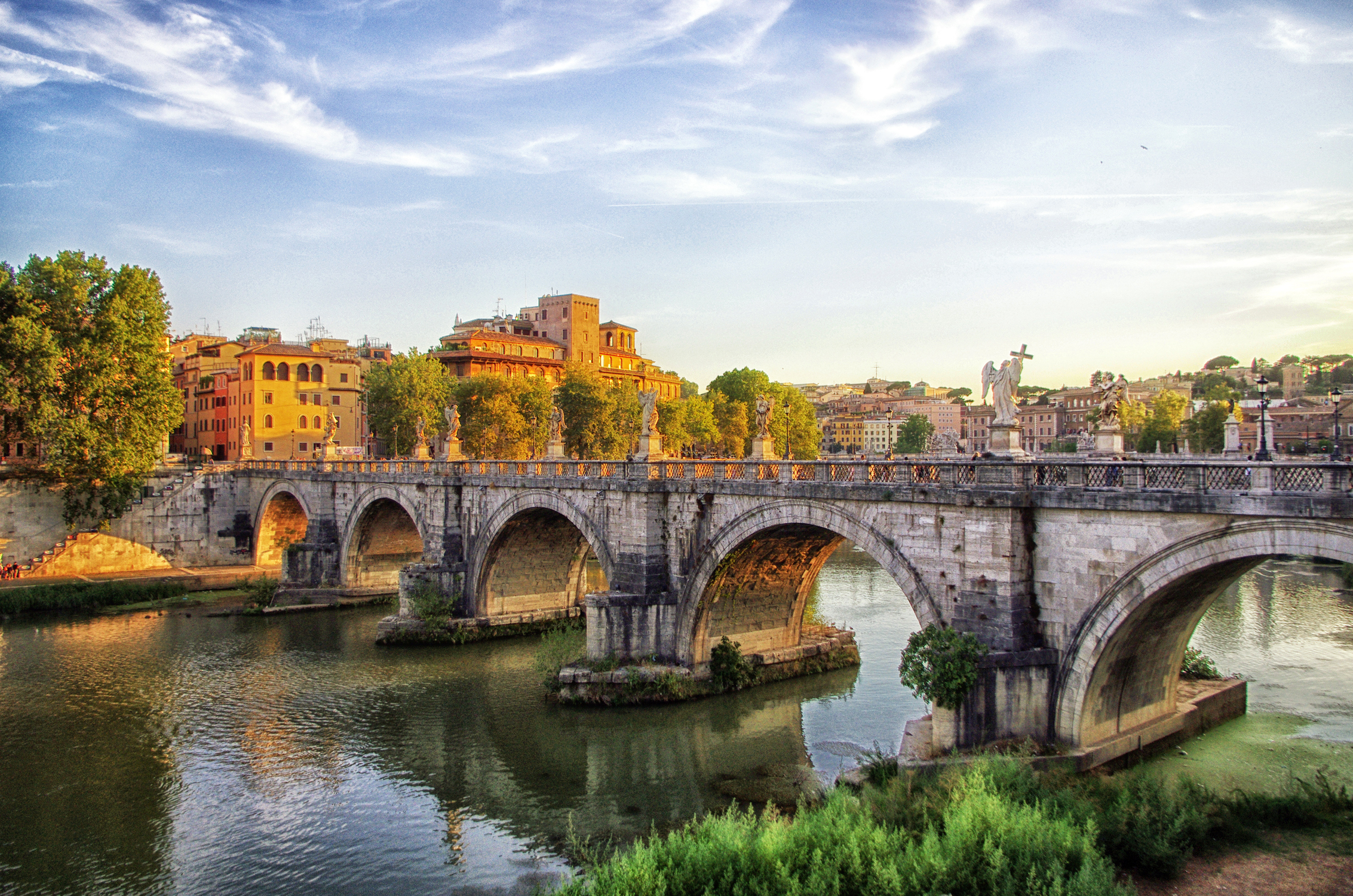 373373 descargar imagen roma, hecho por el hombre, puente, ciudad, italia, rio, ciudades: fondos de pantalla y protectores de pantalla gratis