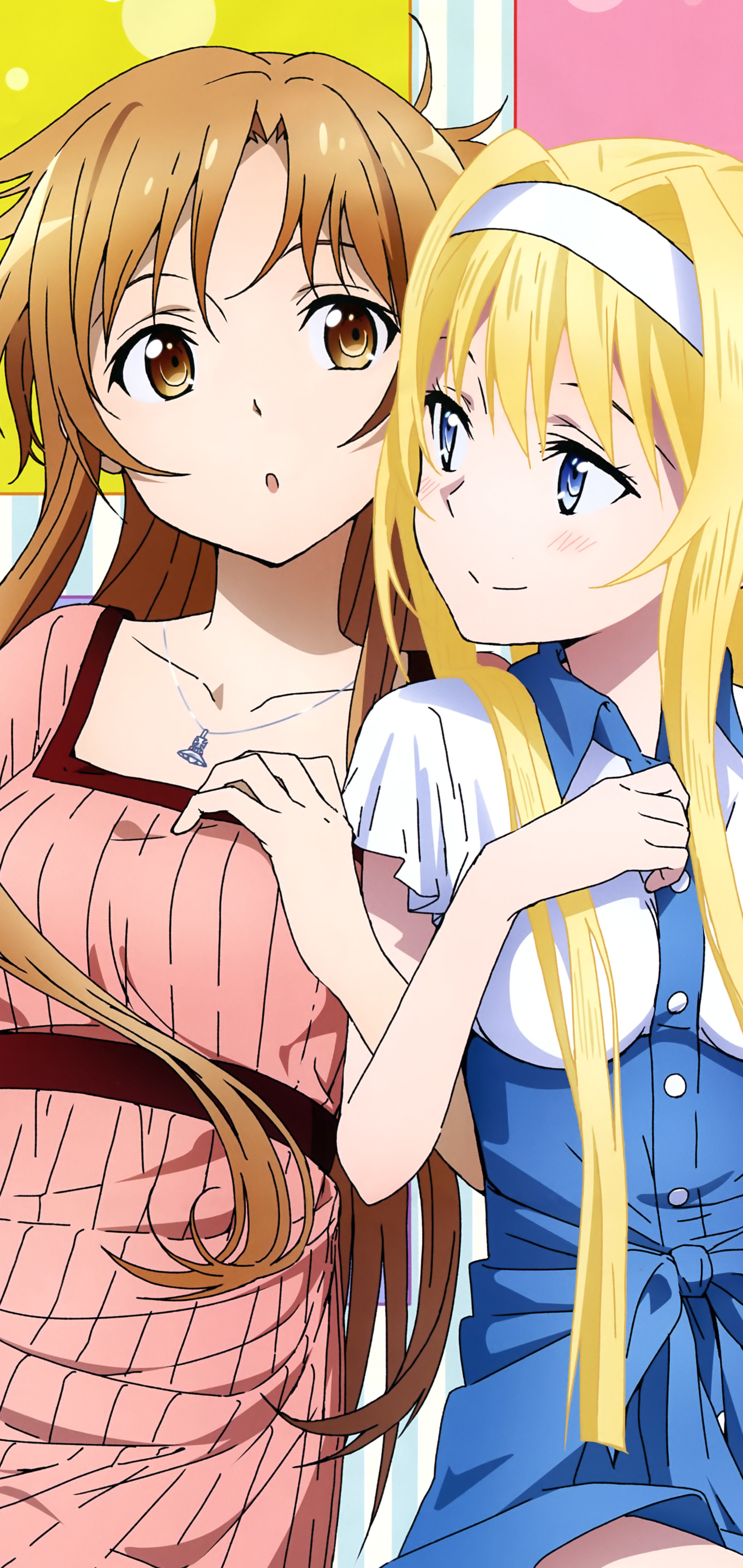 Free download wallpaper Anime, Sword Art Online, Blonde, Blue Eyes, Brown Eyes, Brown Hair, Asuna Yuuki, Alice Zuberg, Sword Art Online: Alicization on your PC desktop