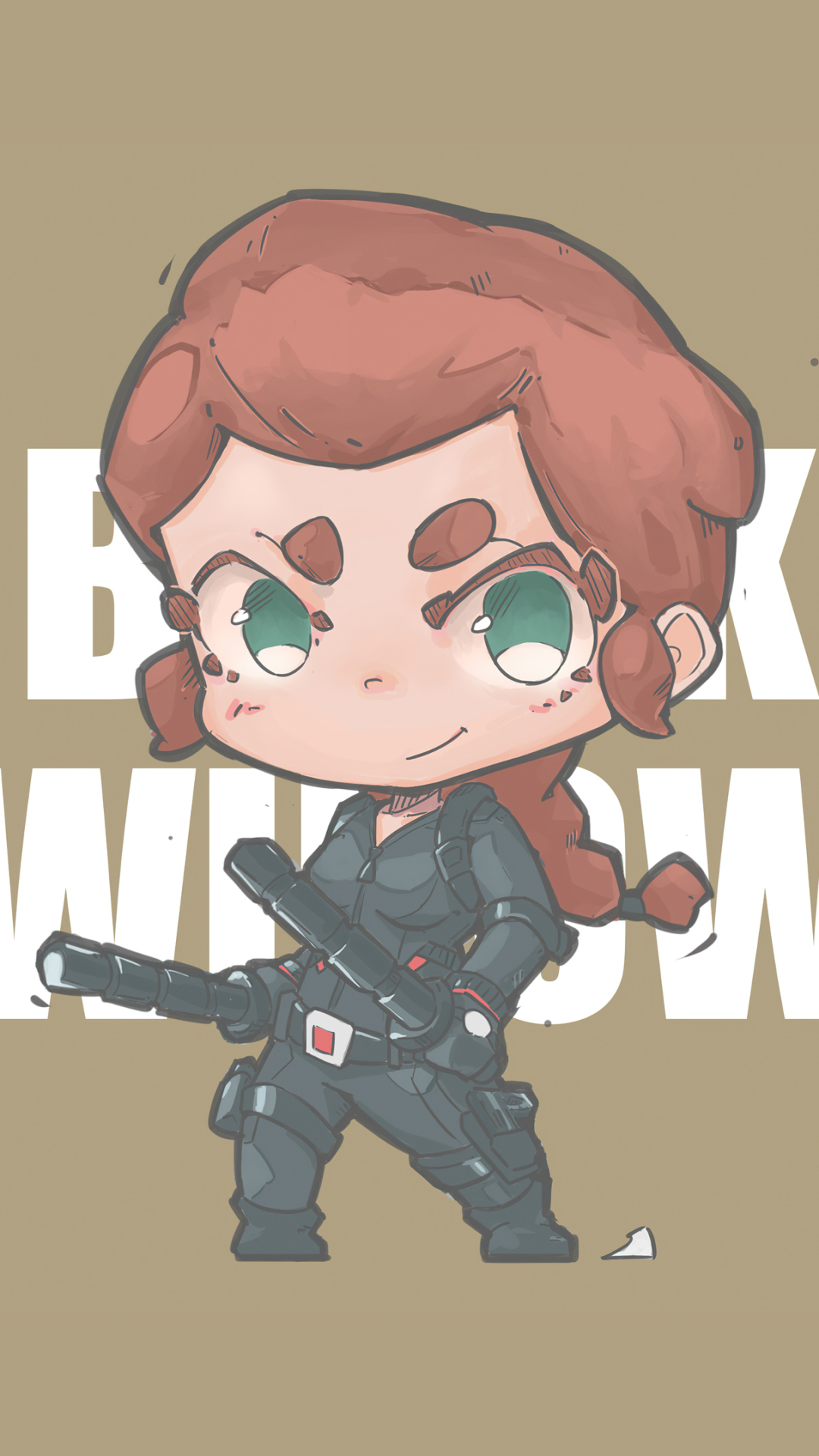 Handy-Wallpaper Comics, Chibi, Black Widow kostenlos herunterladen.