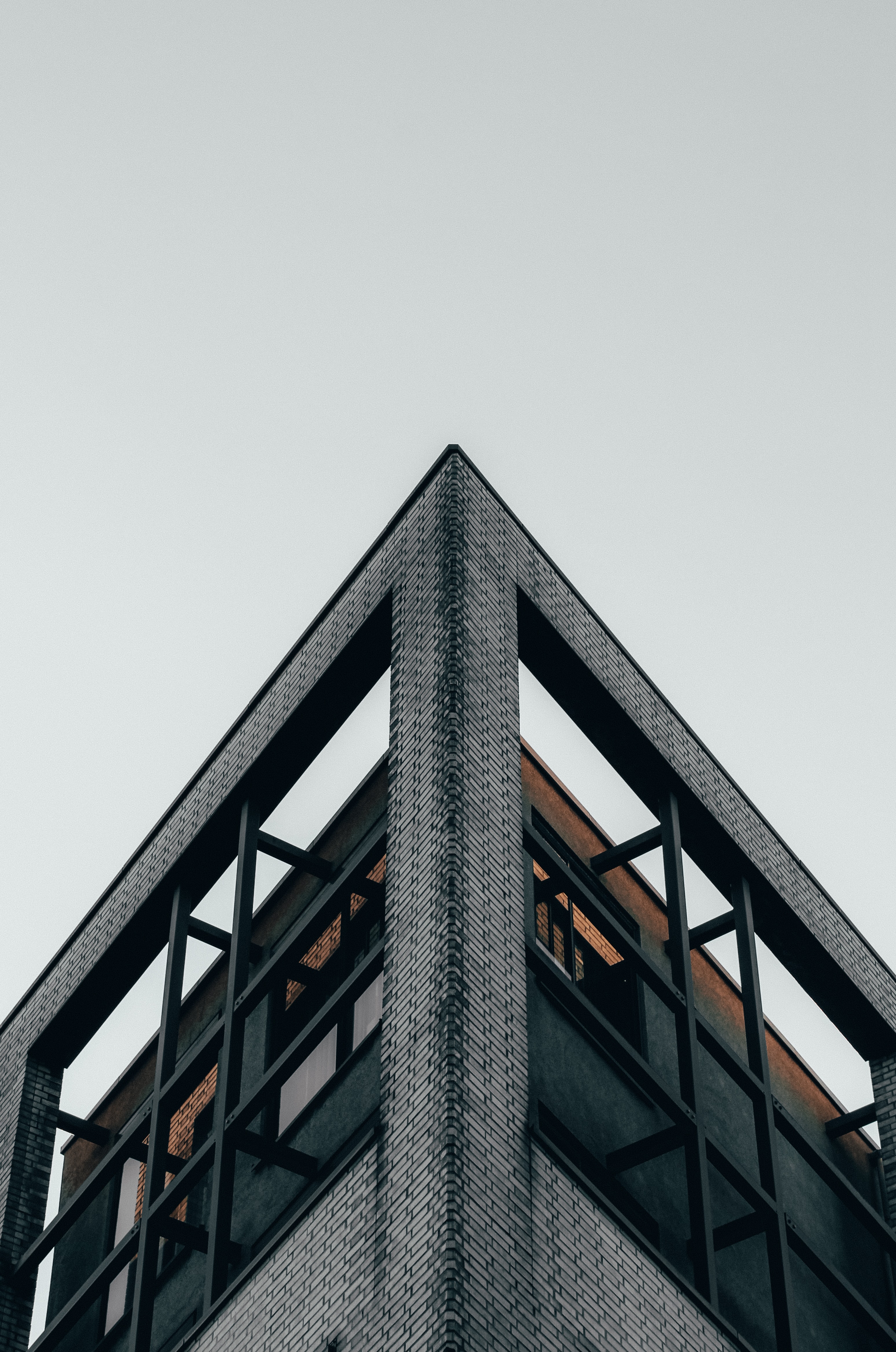 angle, minimalism, sky, building, structure, corner