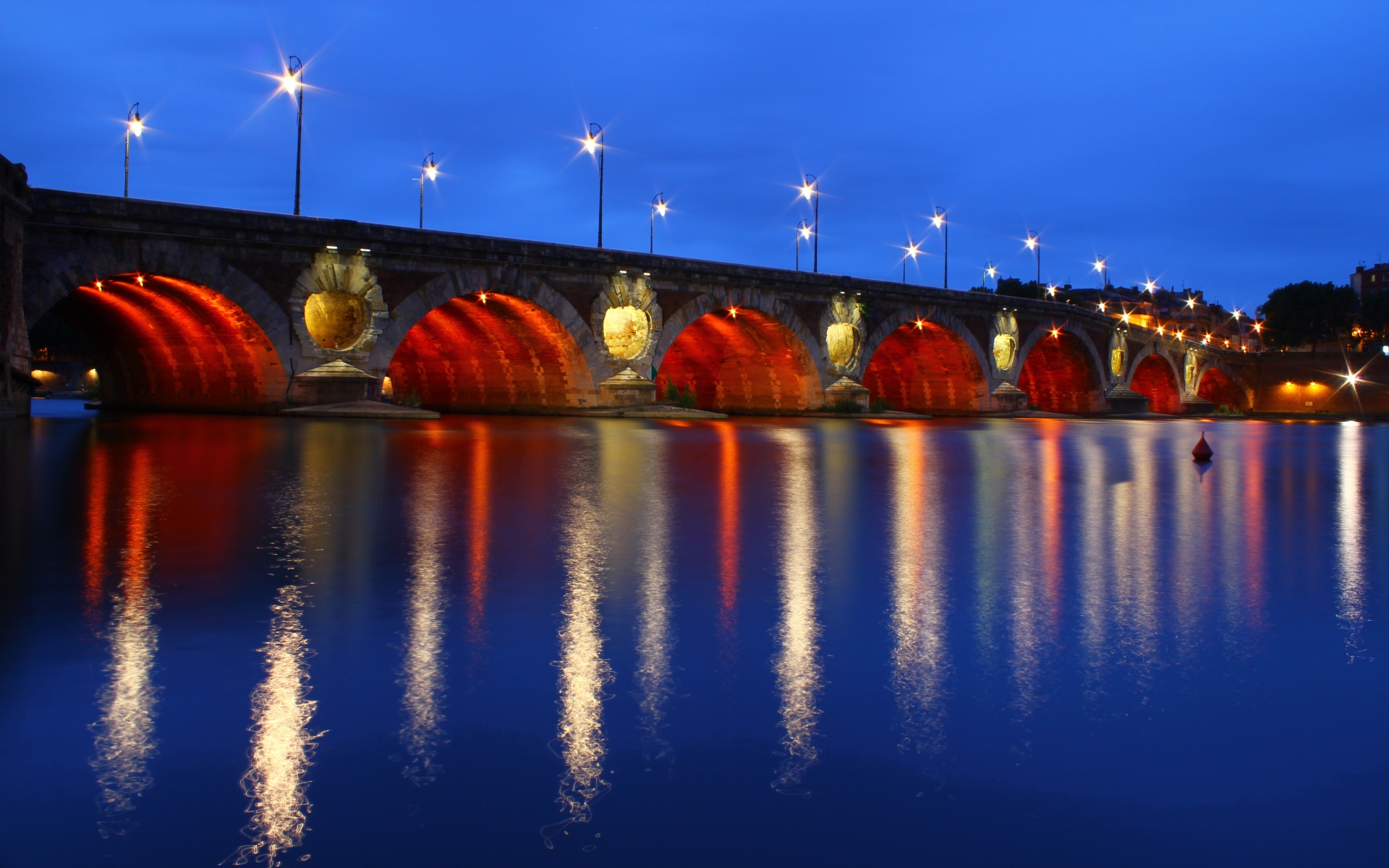 Handy-Wallpaper Pont Neuf Toulouse, Brücken, Menschengemacht kostenlos herunterladen.