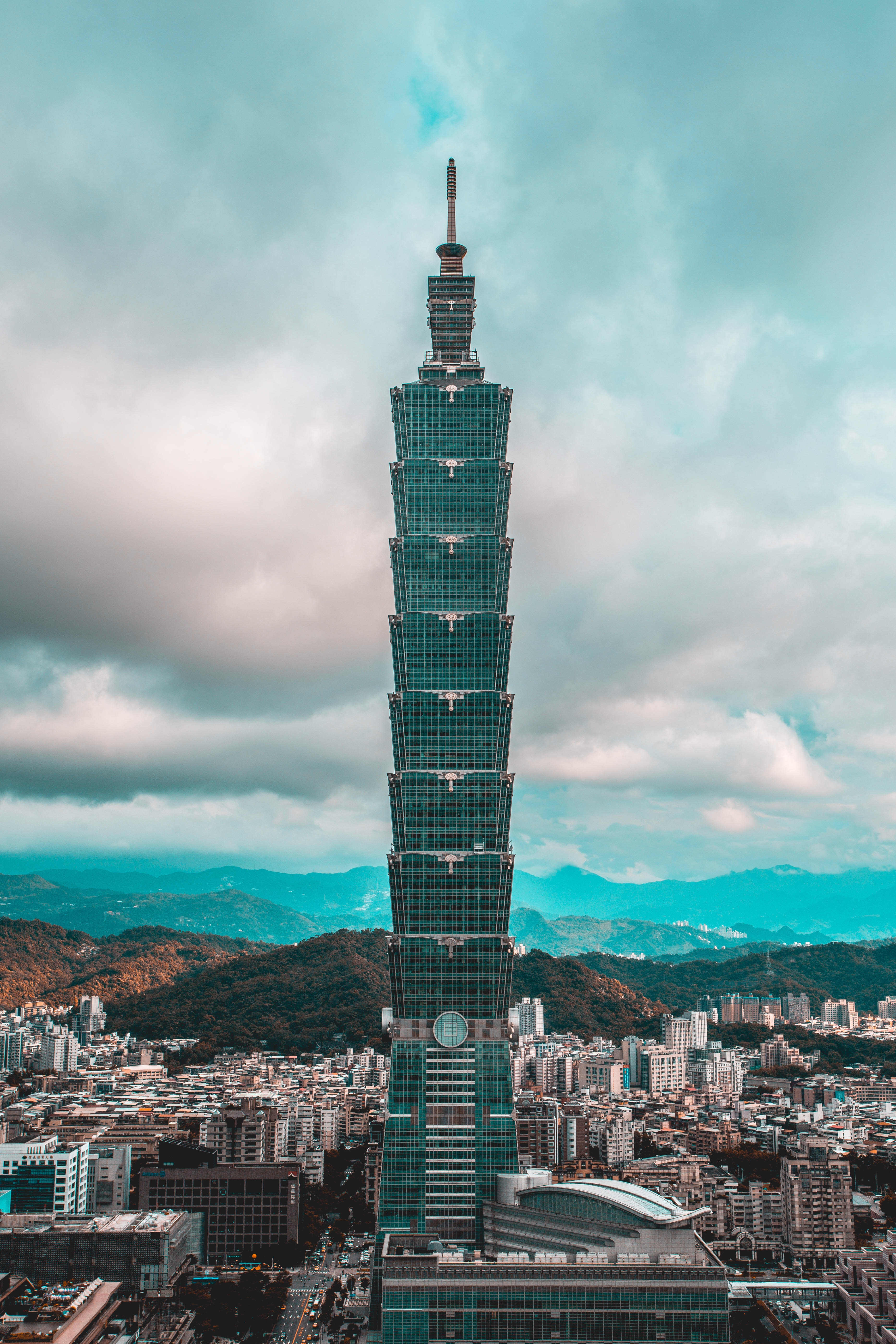 Download mobile wallpaper Taipei, Cities, City, Tower, Taiwan, Building, Architecture for free.