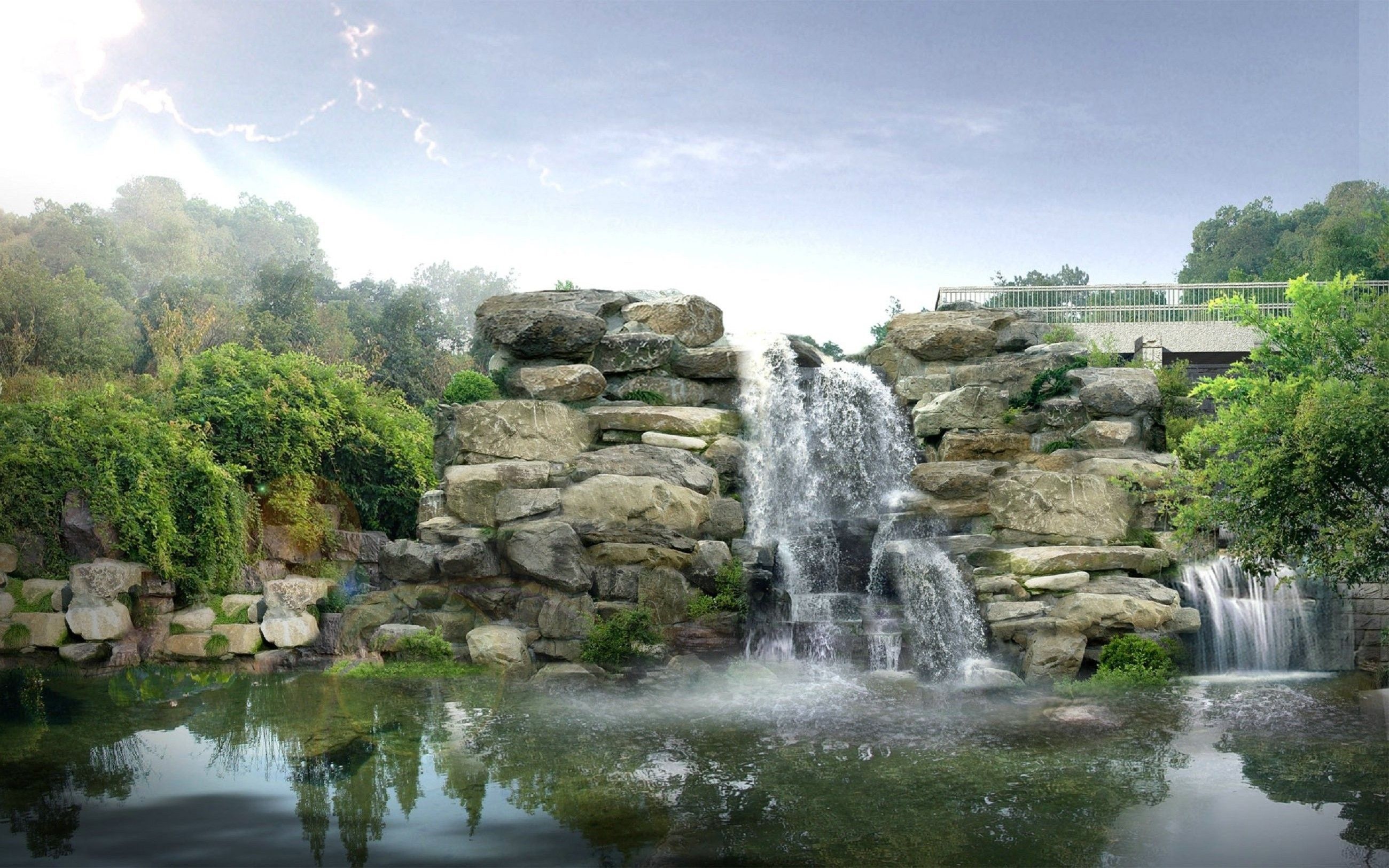 Handy-Wallpaper Landschaft, Wasserfälle, Wasserfall, Park, China, Erde/natur kostenlos herunterladen.