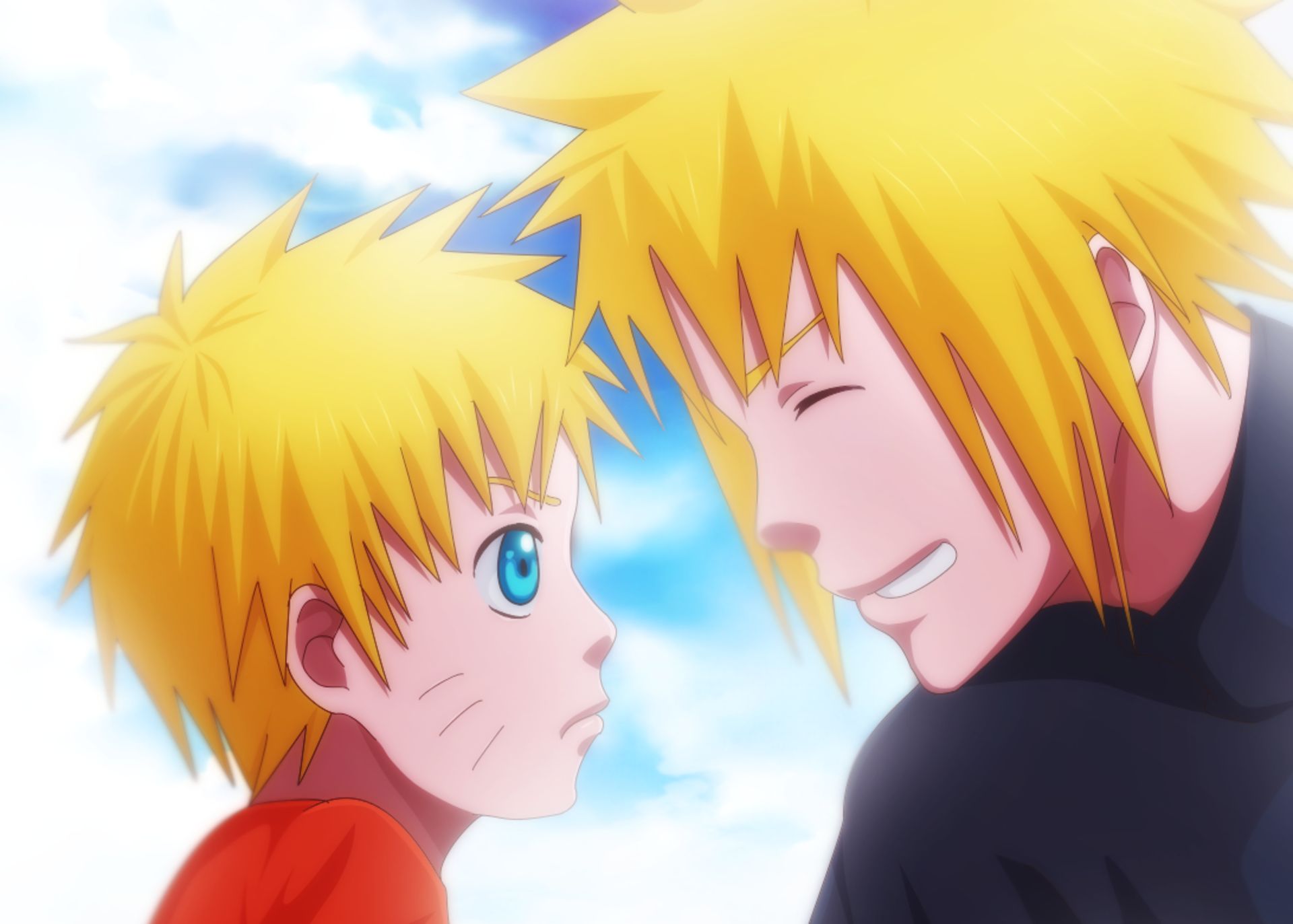 Descarga gratuita de fondo de pantalla para móvil de Naruto, Animado, Minato Namikaze, Naruto Uzumaki.