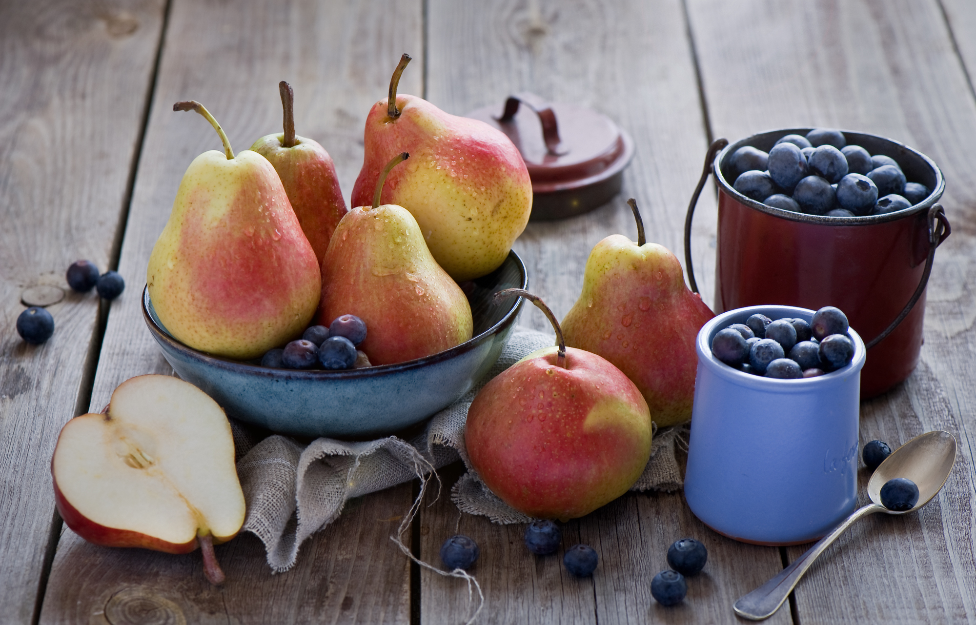 PCデスクトップにフルーツ, 梨, ブルーベリー, ベリー, 果物, 食べ物画像を無料でダウンロード