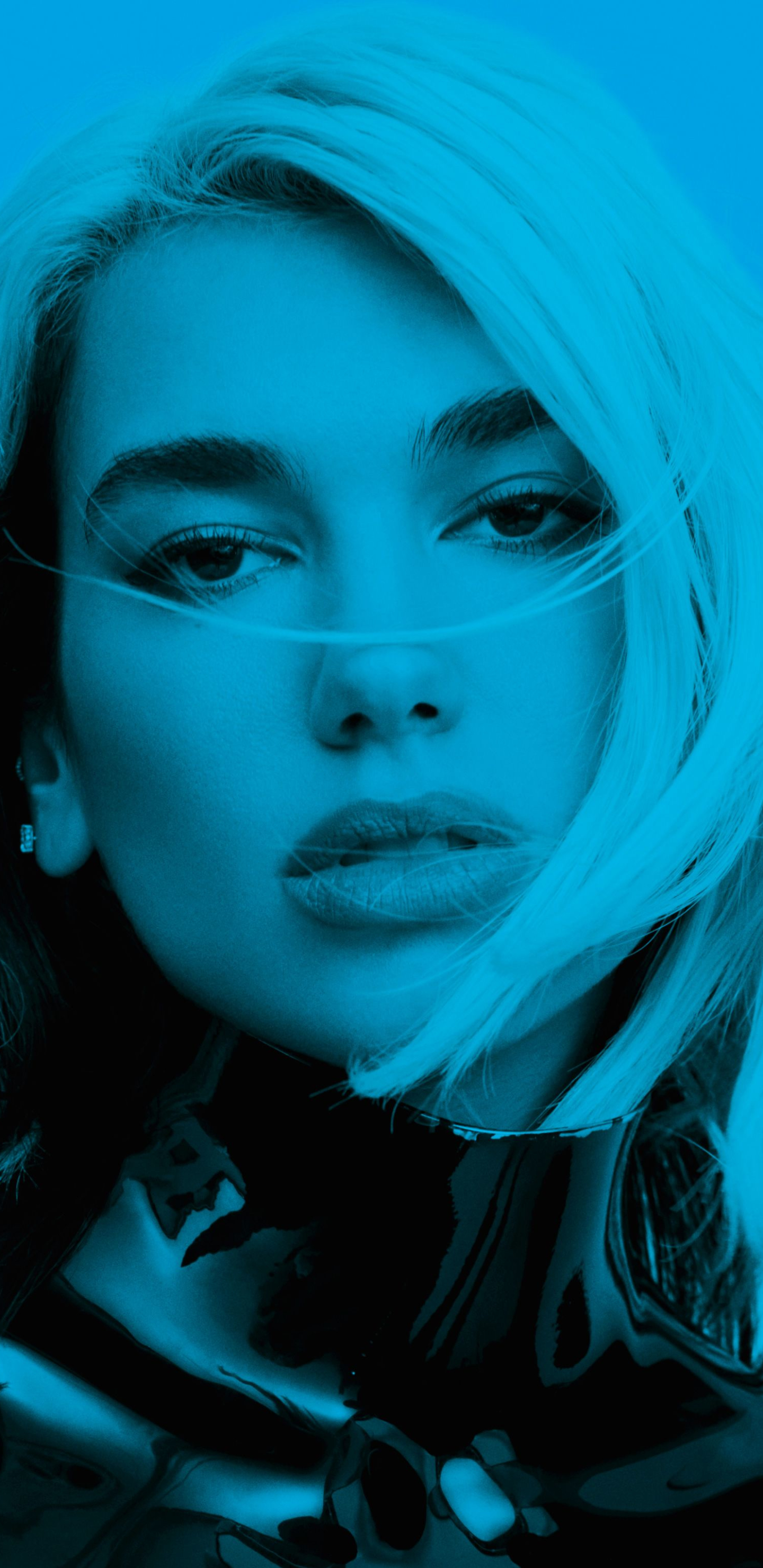 Handy-Wallpaper Musik, Sänger, Blond, Englisch, Gesicht, Blondinen, Dua Lipa kostenlos herunterladen.