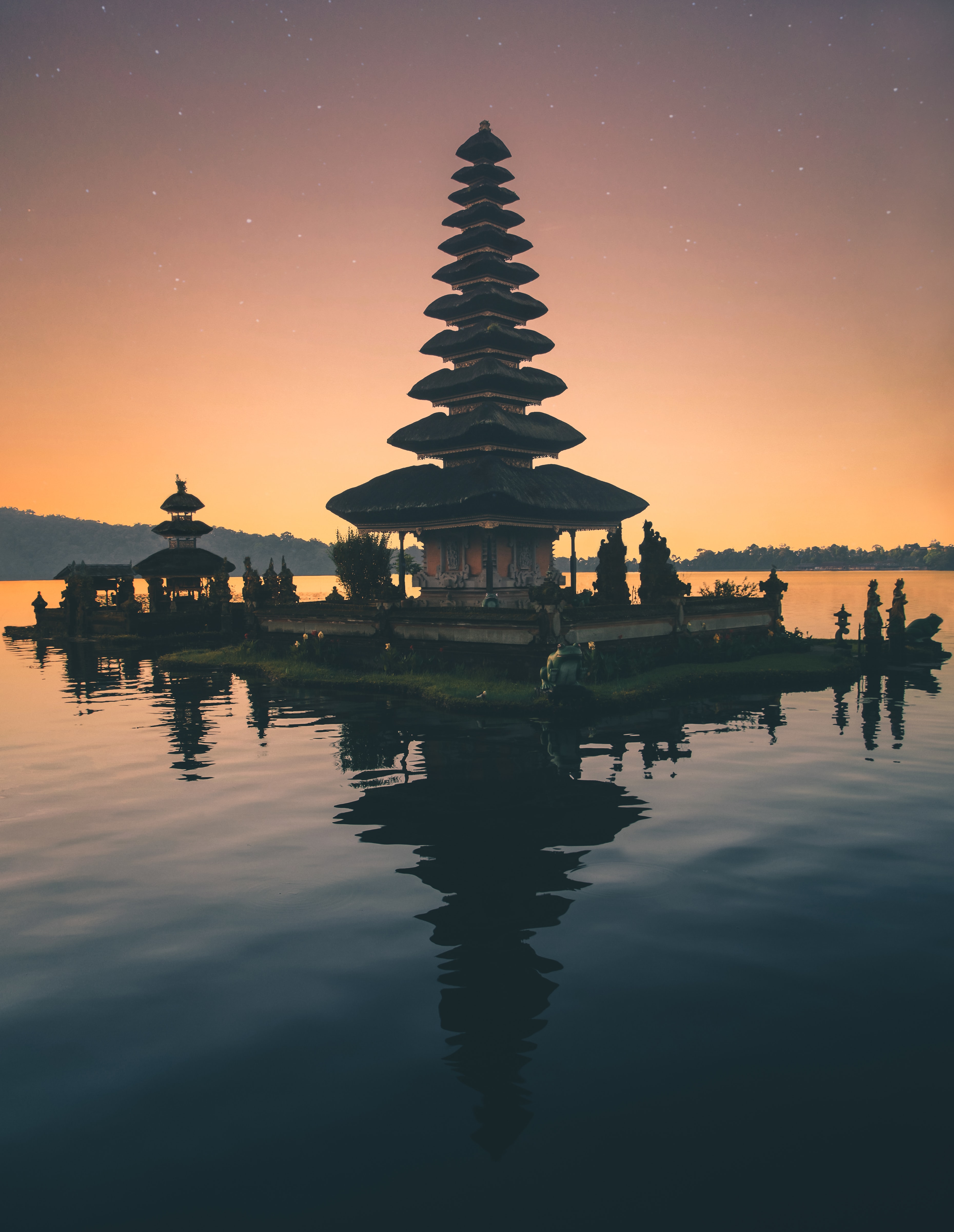 bali, cities, water, tower, temple