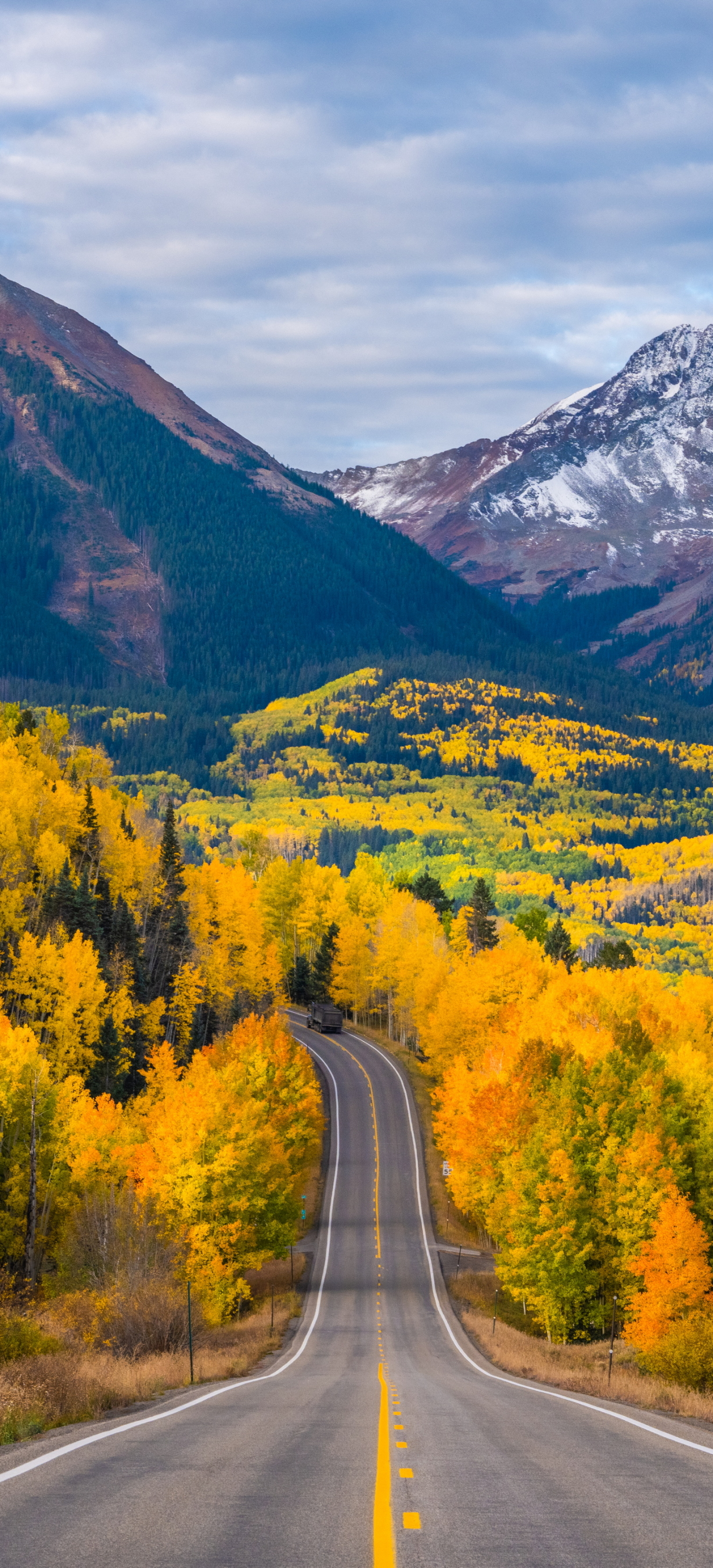 Download mobile wallpaper Landscape, Road, Fall, Man Made for free.