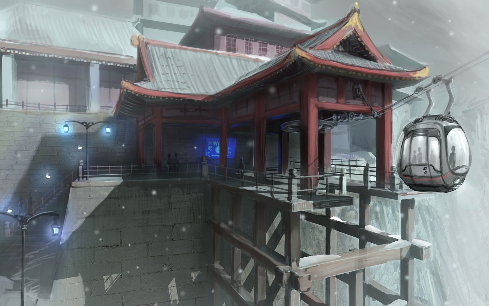 Free download wallpaper Building, Artistic, Oriental, Asian on your PC desktop