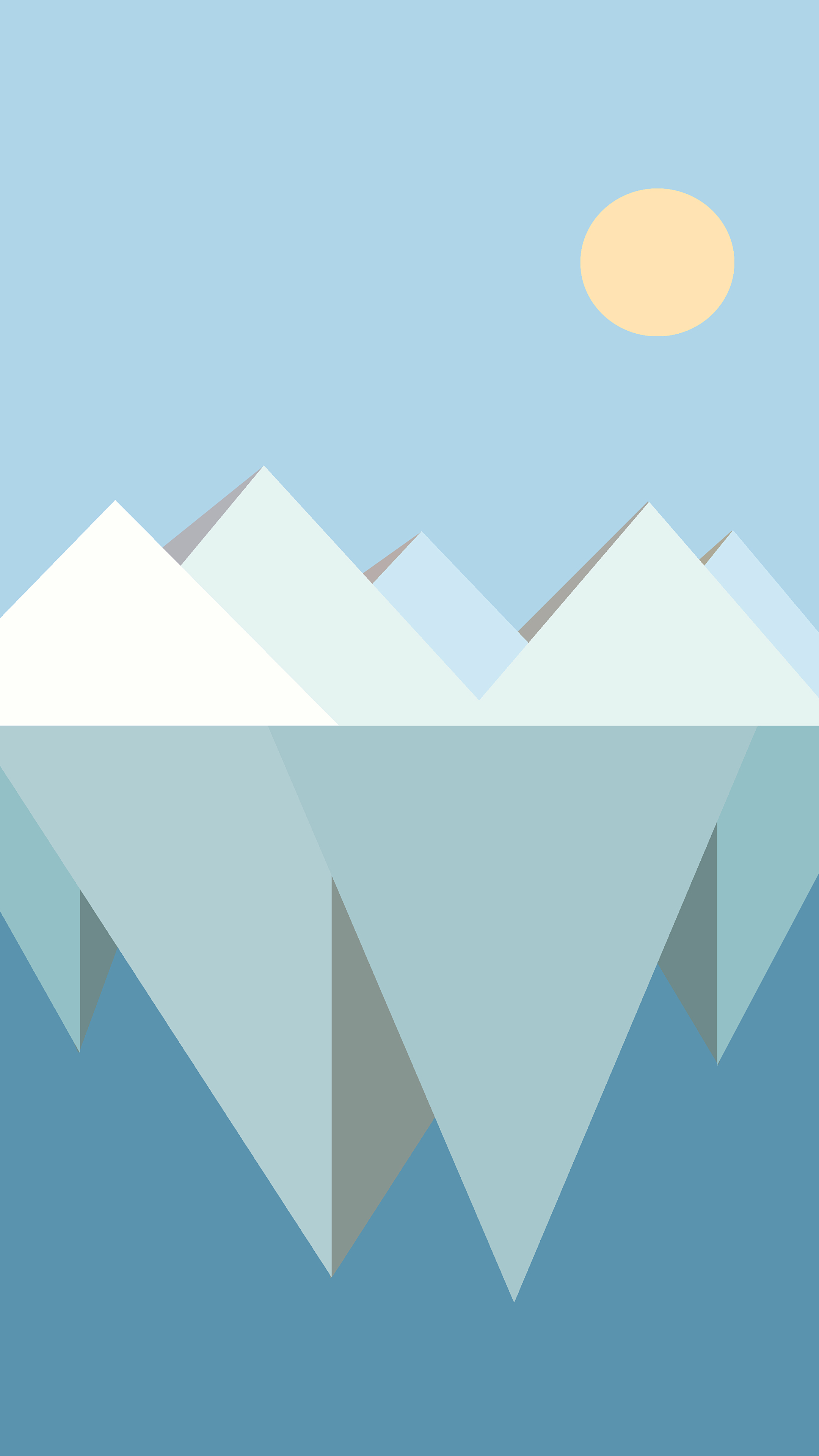 Download mobile wallpaper Minimalism, Artistic, Iceberg for free.