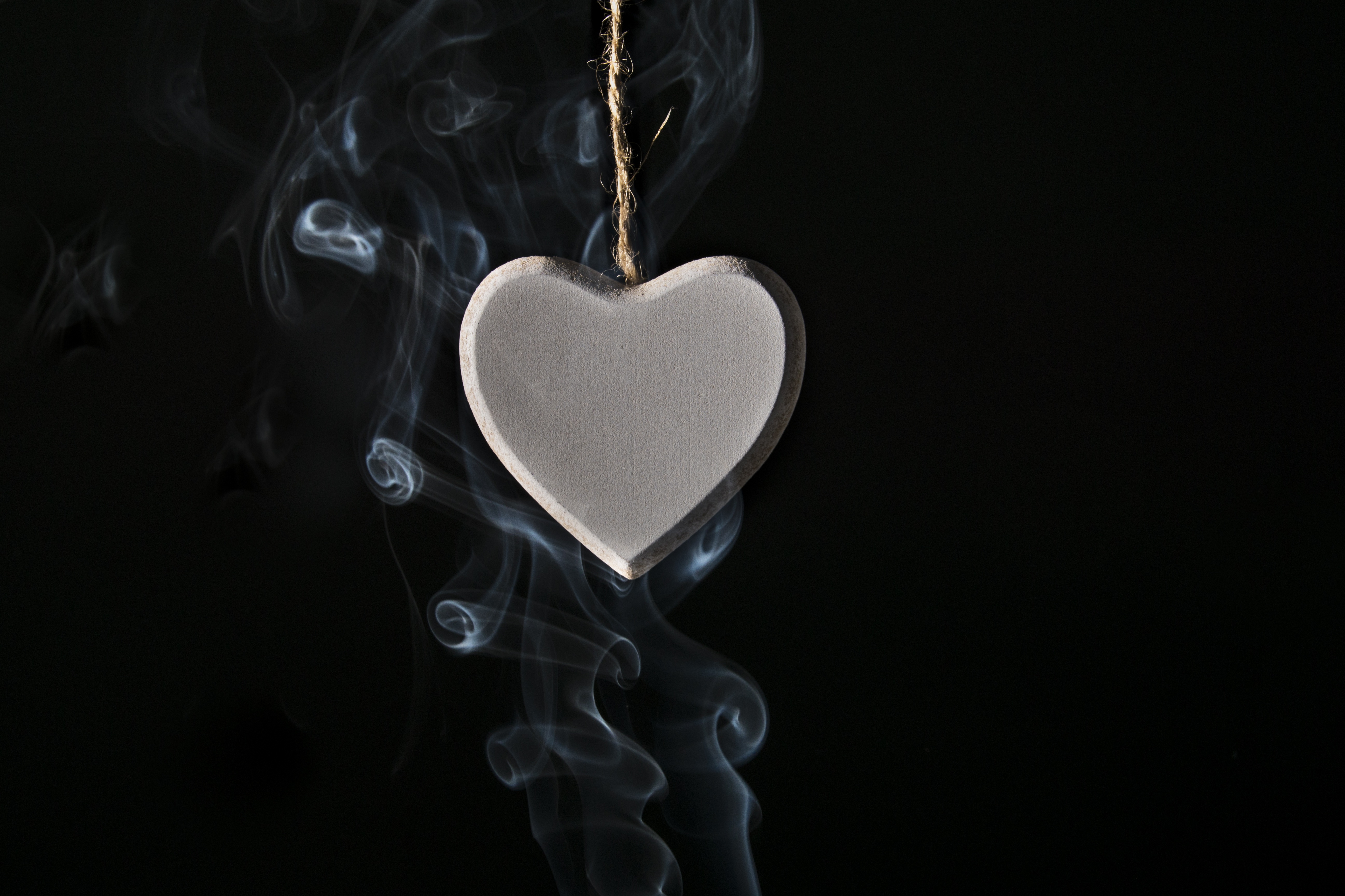 smoke, love, thread, heart