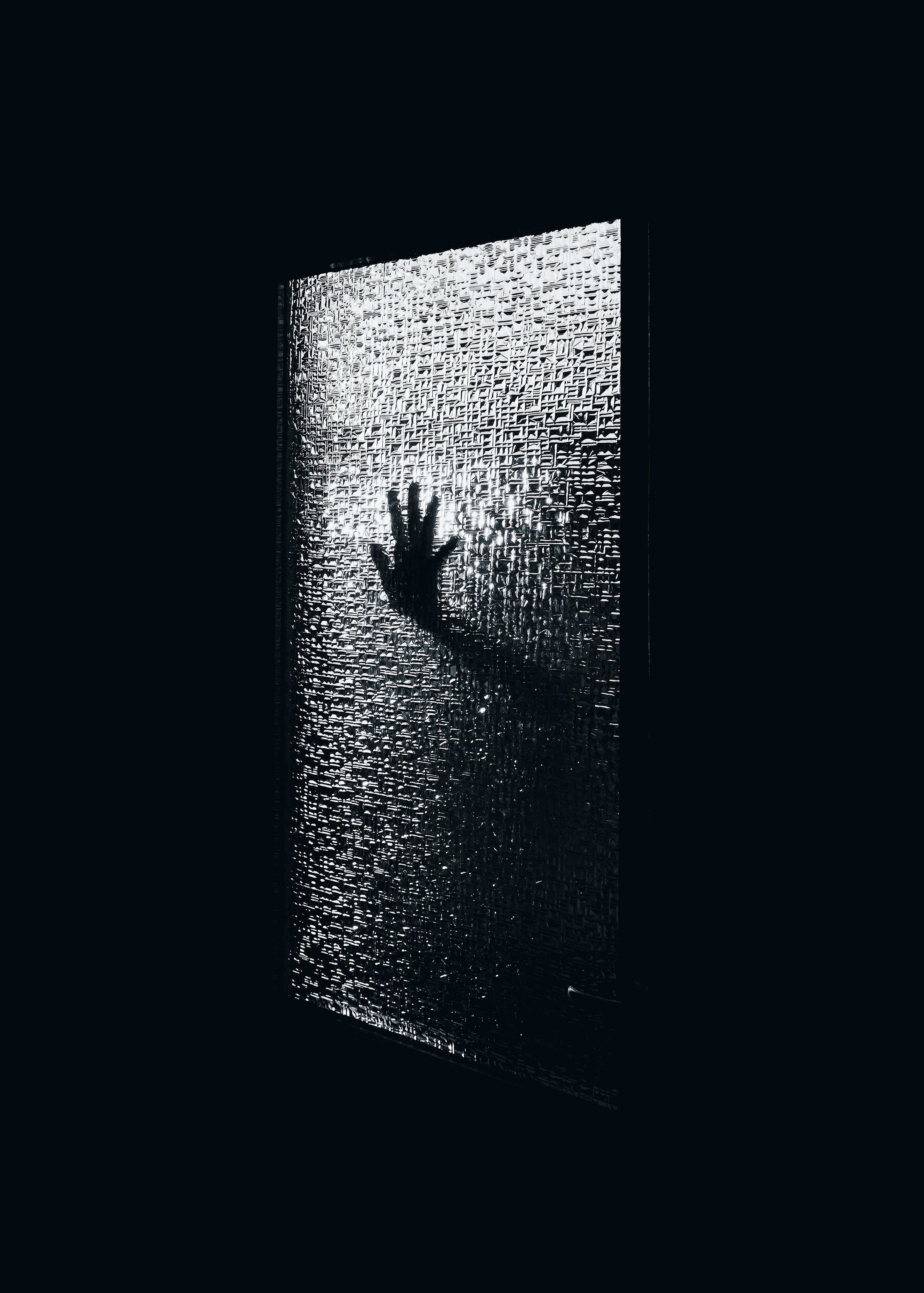 Download mobile wallpaper Hand, Silhouette, Glass, Dark for free.