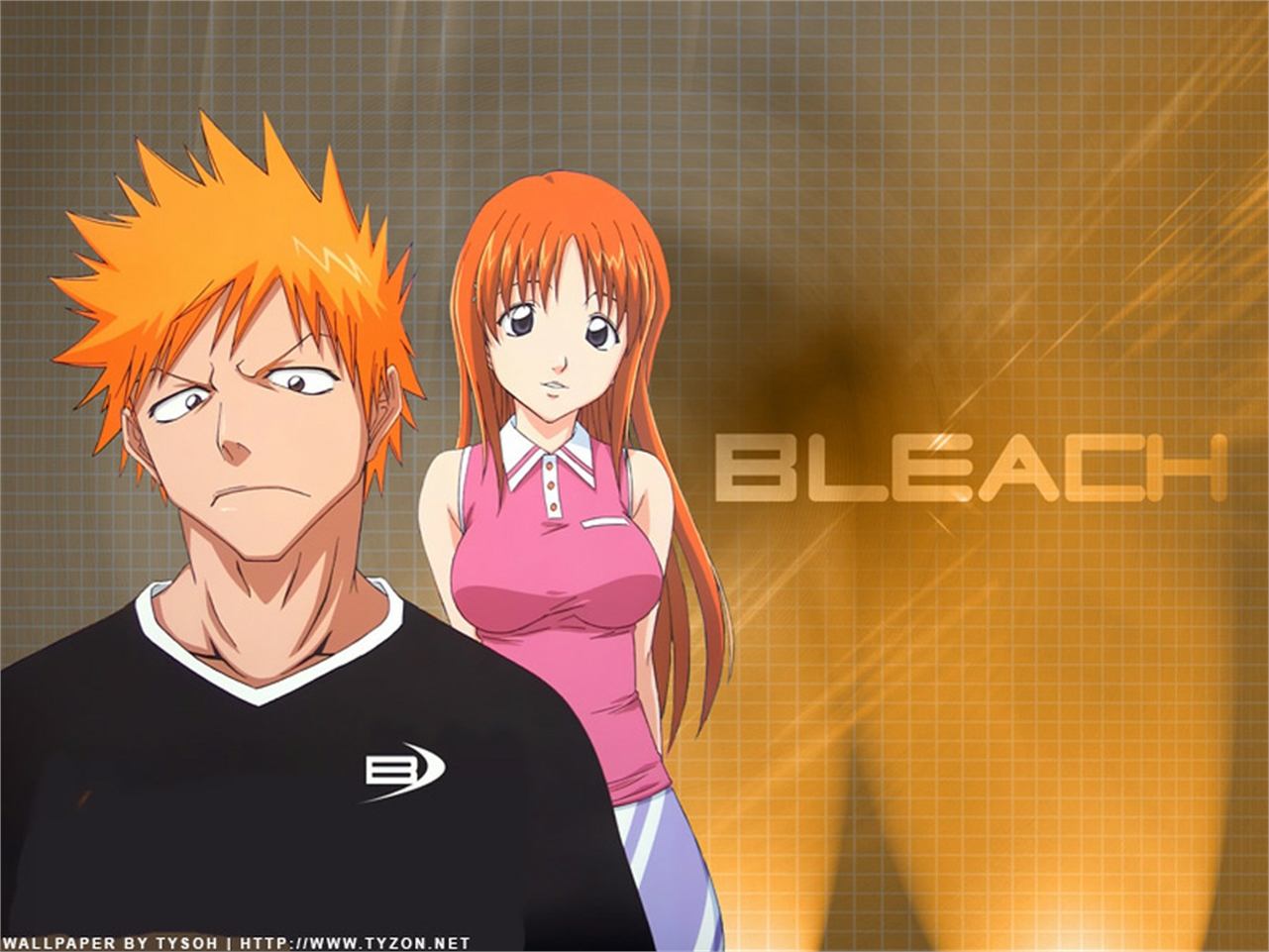 Laden Sie das Bleach, Animes, Ichigo Kurosaki, Orihime Inoue-Bild kostenlos auf Ihren PC-Desktop herunter