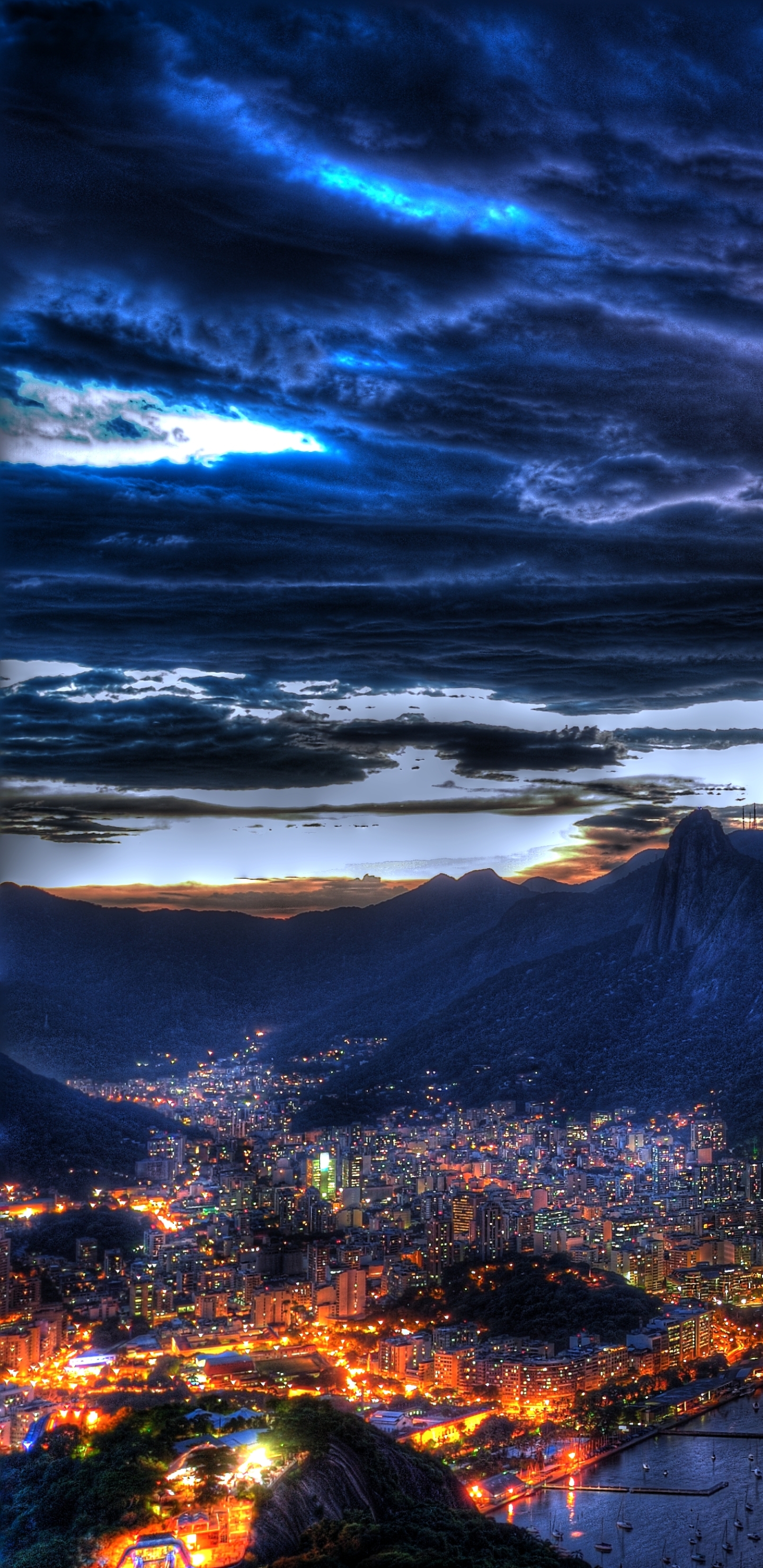 Download mobile wallpaper Cities, Lightning, Cloud, Rio De Janeiro, Brazil, Man Made for free.