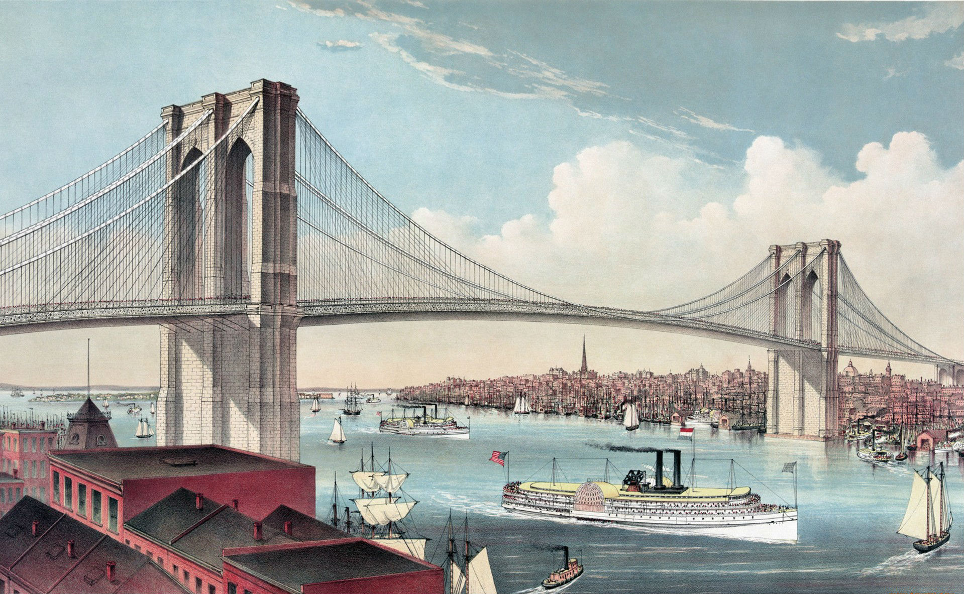 Téléchargez des papiers peints mobile Pont De Brooklyn, Des Ponts, Construction Humaine gratuitement.