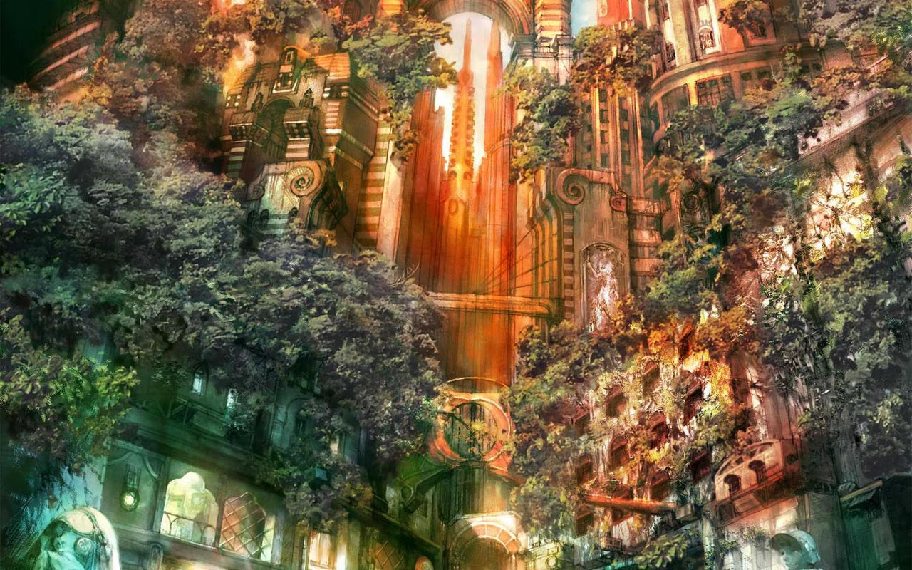 Download mobile wallpaper Fantasy, City for free.