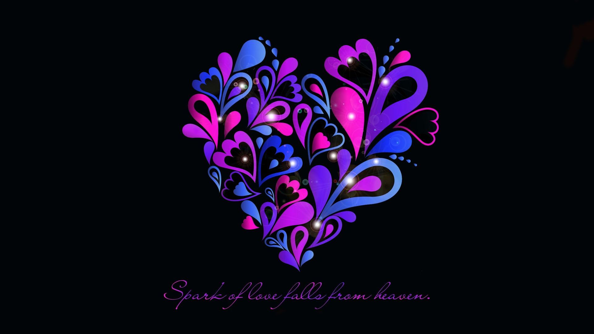Download mobile wallpaper Love, Purple, Heart, Artistic, Quote for free.