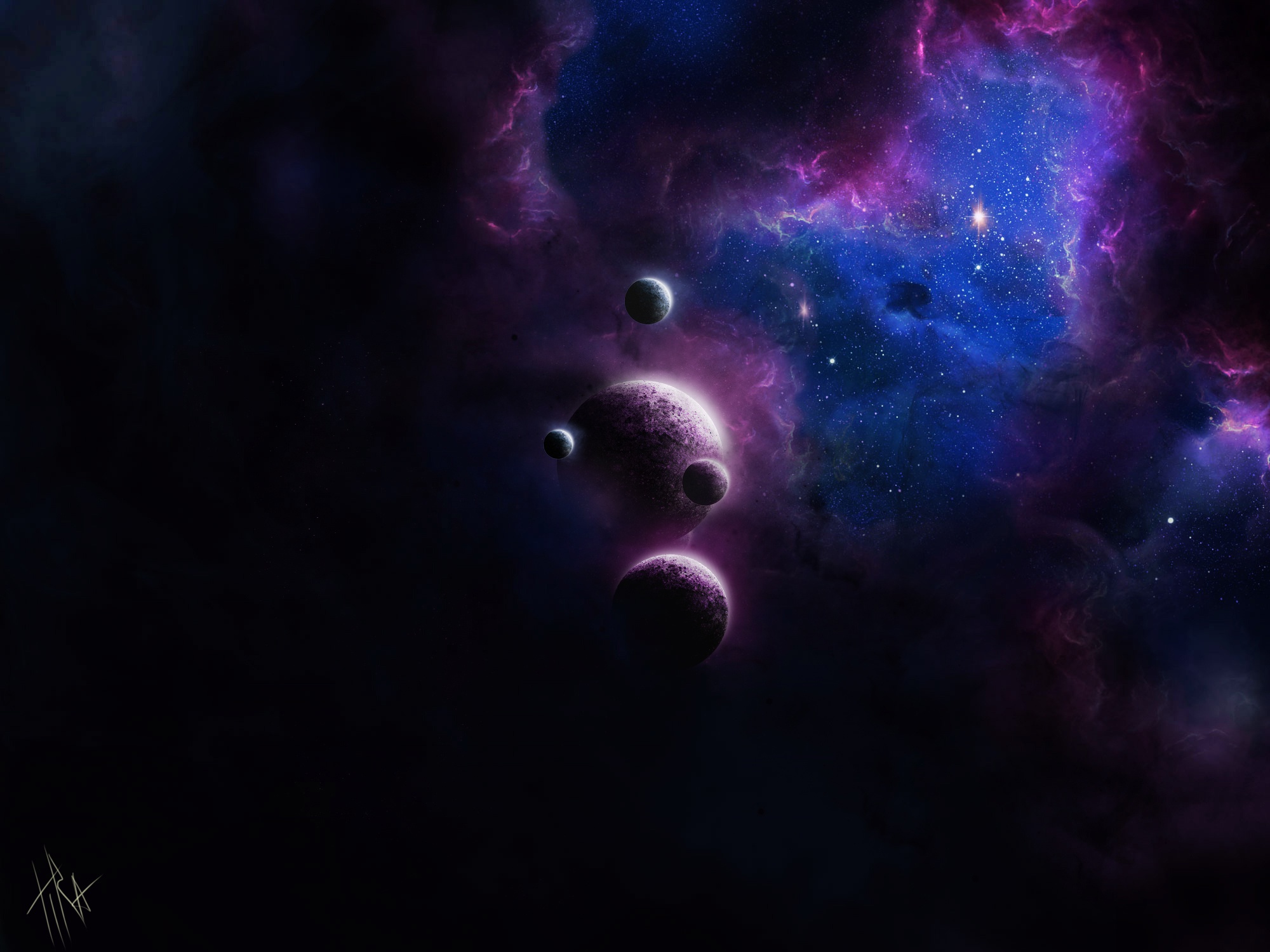 Free download wallpaper Planets, Stars, Nebula, Space, Planet, Sci Fi on your PC desktop