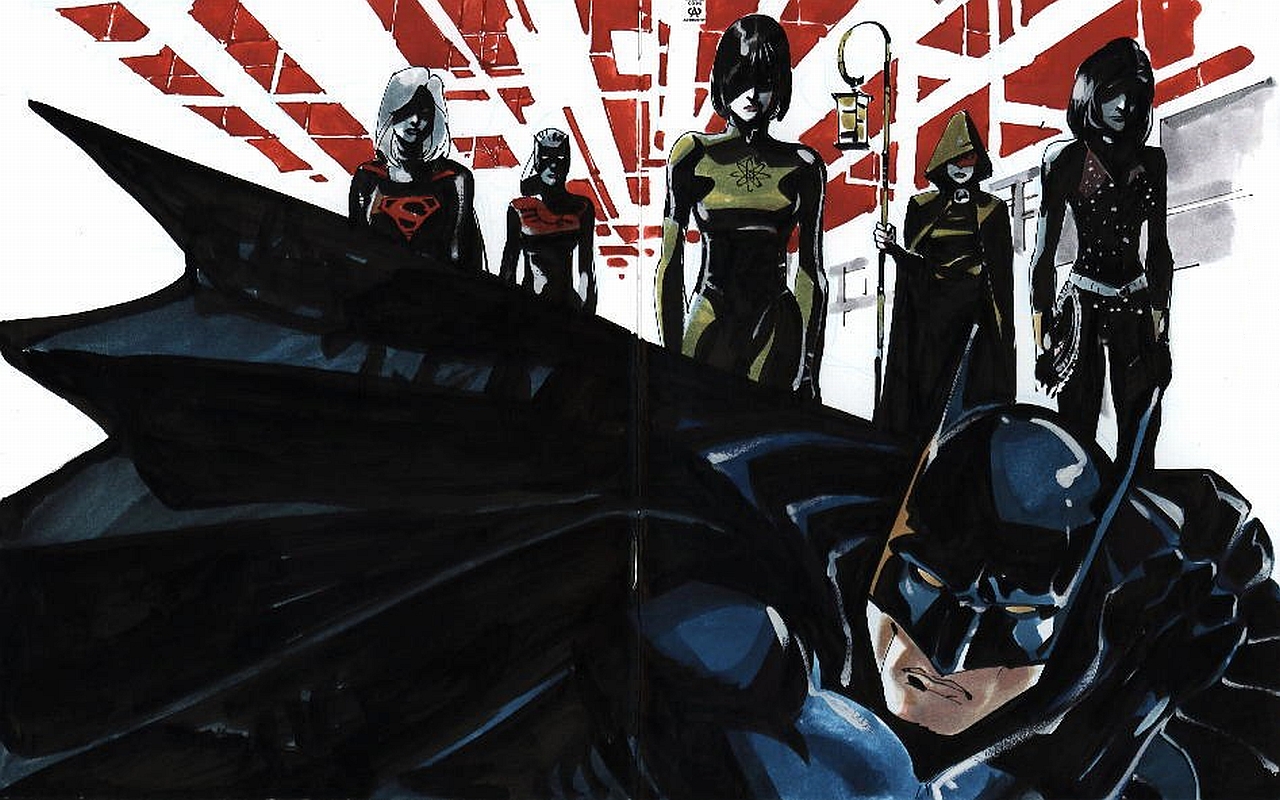 comics, justice league, batman, dc comics, donna troy, jade (dc comics), jesse quick, supergirl