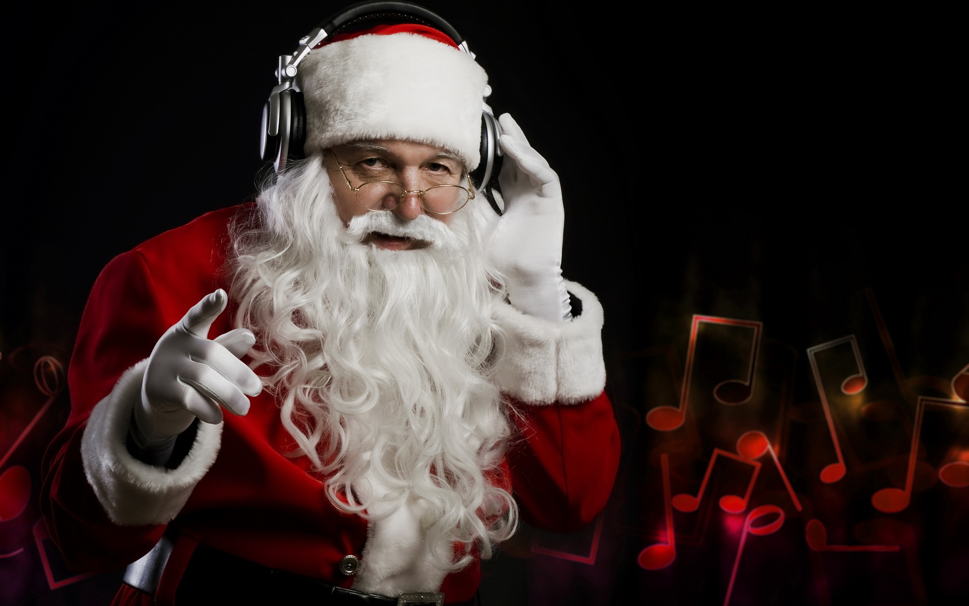 Full HD Wallpaper santa claus, holiday, christmas, music, santa
