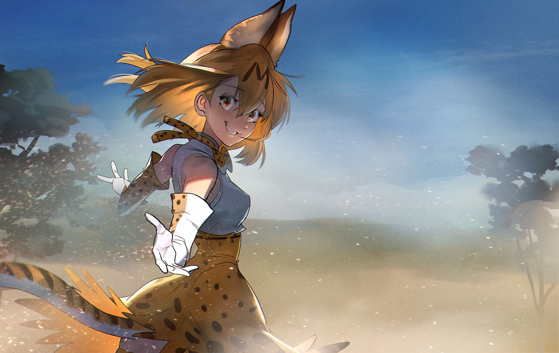Baixe gratuitamente a imagem Anime, Serval (Amigos Kemono), Kemono Friends na área de trabalho do seu PC