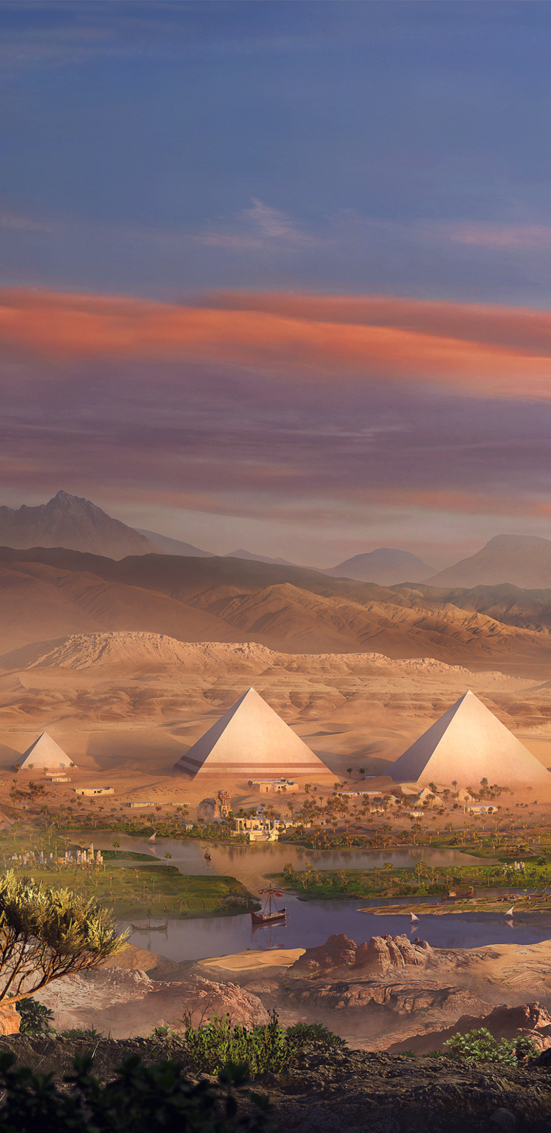 Descarga gratuita de fondo de pantalla para móvil de Desierto, Egipto, Pirámide, Videojuego, Assassin's Creed, Credo Del Asesino, Assassin's Creed: Origins.