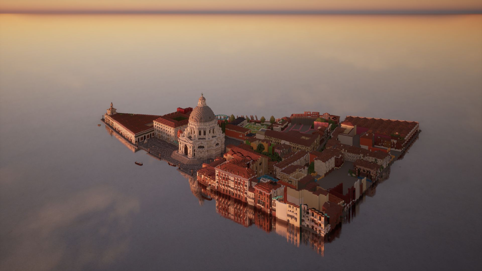 Download mobile wallpaper Italy, Venice, Minecraft, Basilica, Video Game for free.