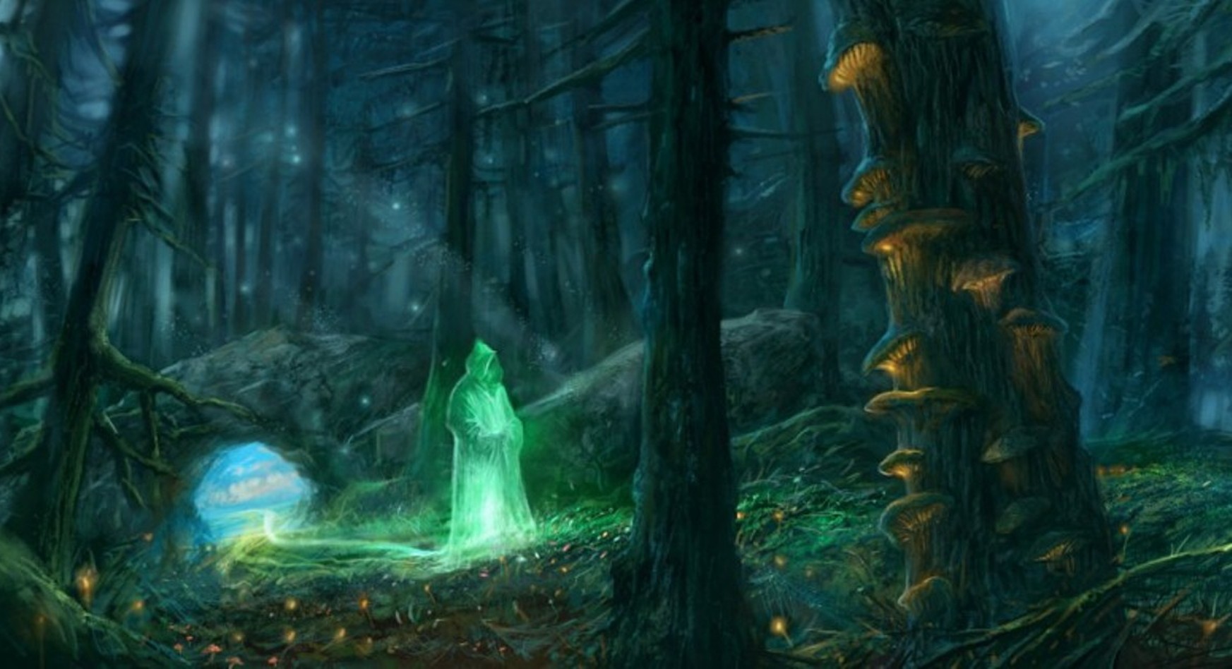 Free download wallpaper Fantasy, Forest on your PC desktop