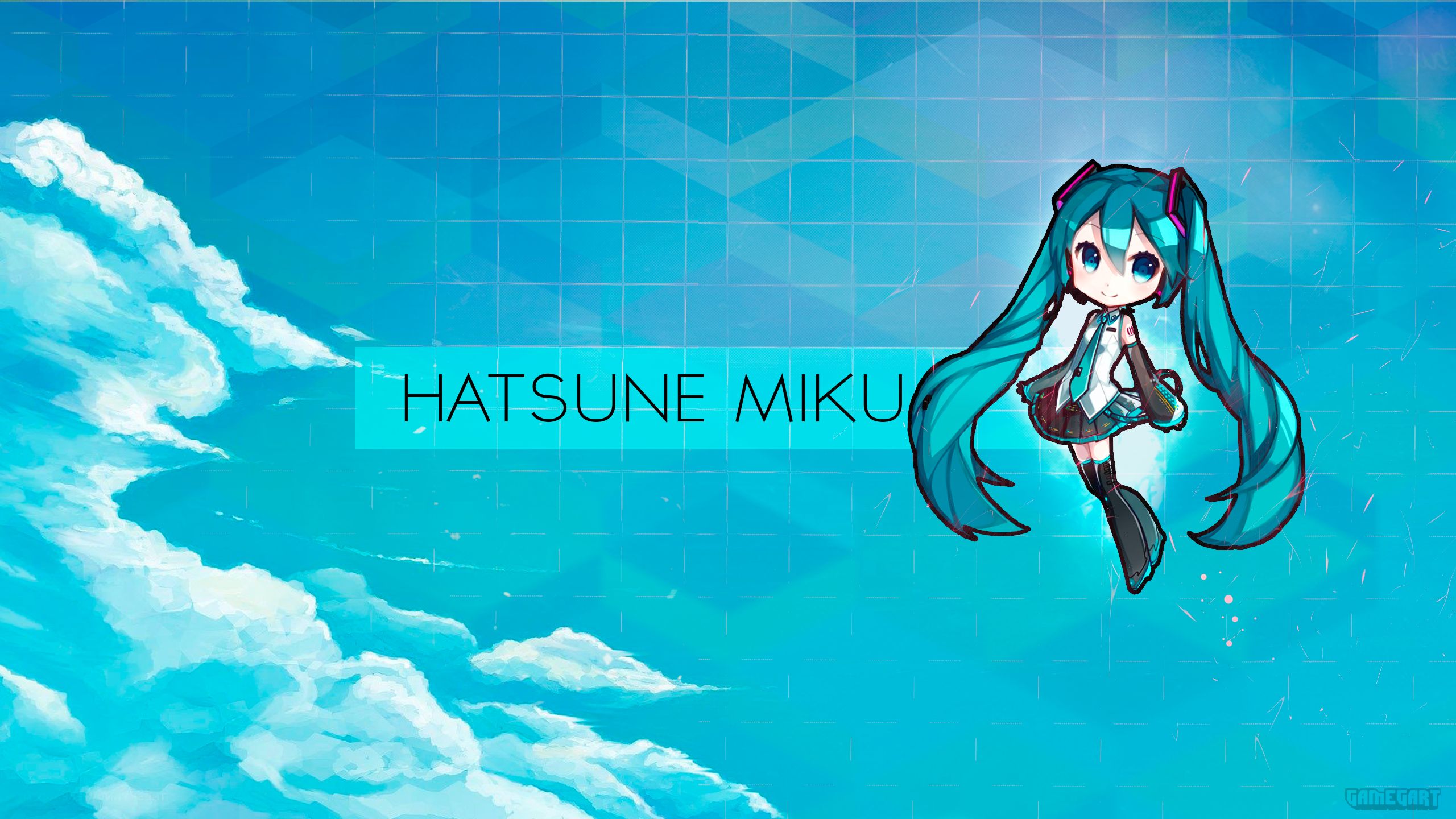 Laden Sie das Vocaloid, Hatsune Miku, Animes, Chibi-Bild kostenlos auf Ihren PC-Desktop herunter